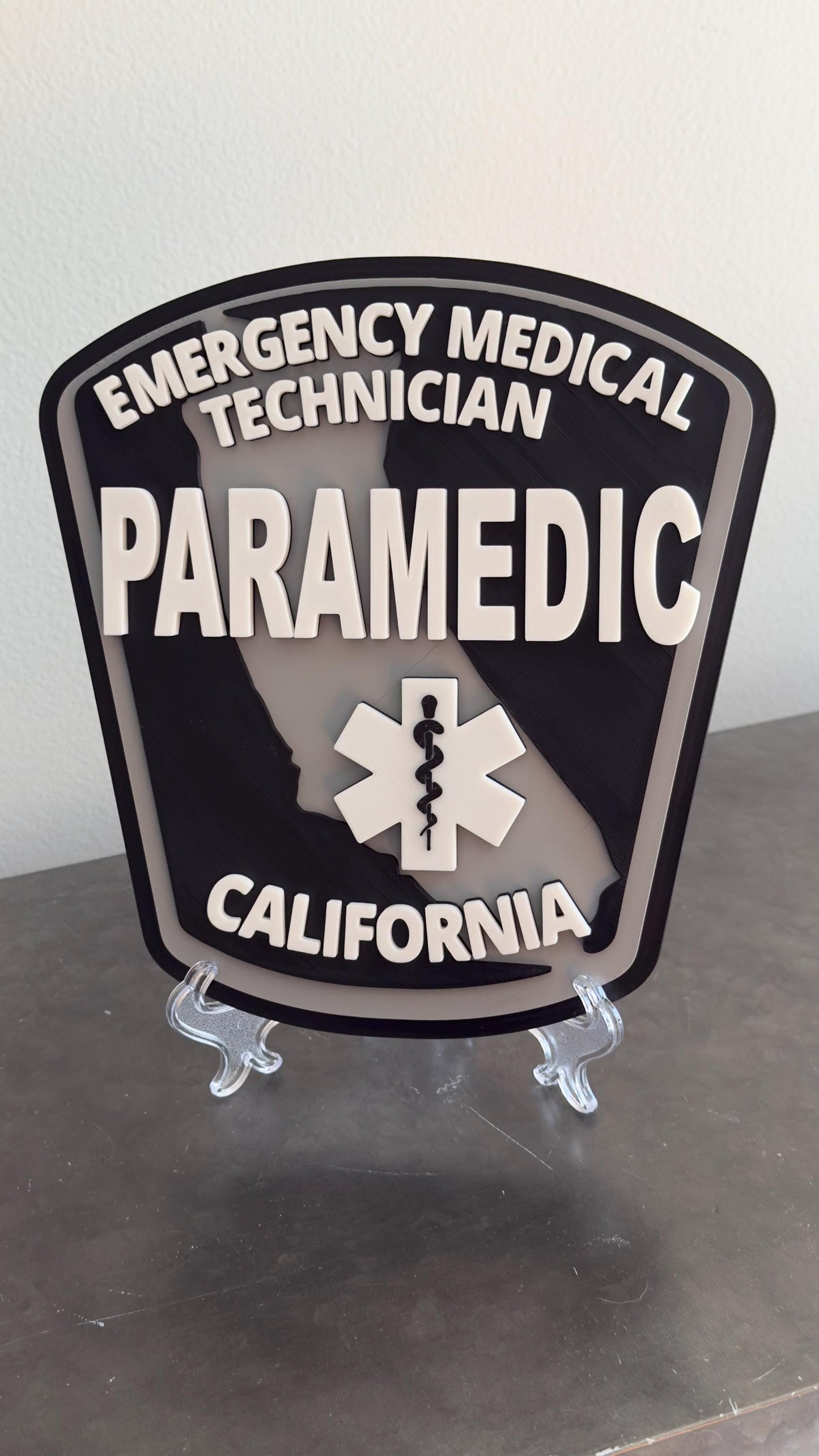 California Paramedic Plaque: First Responder Wall Art