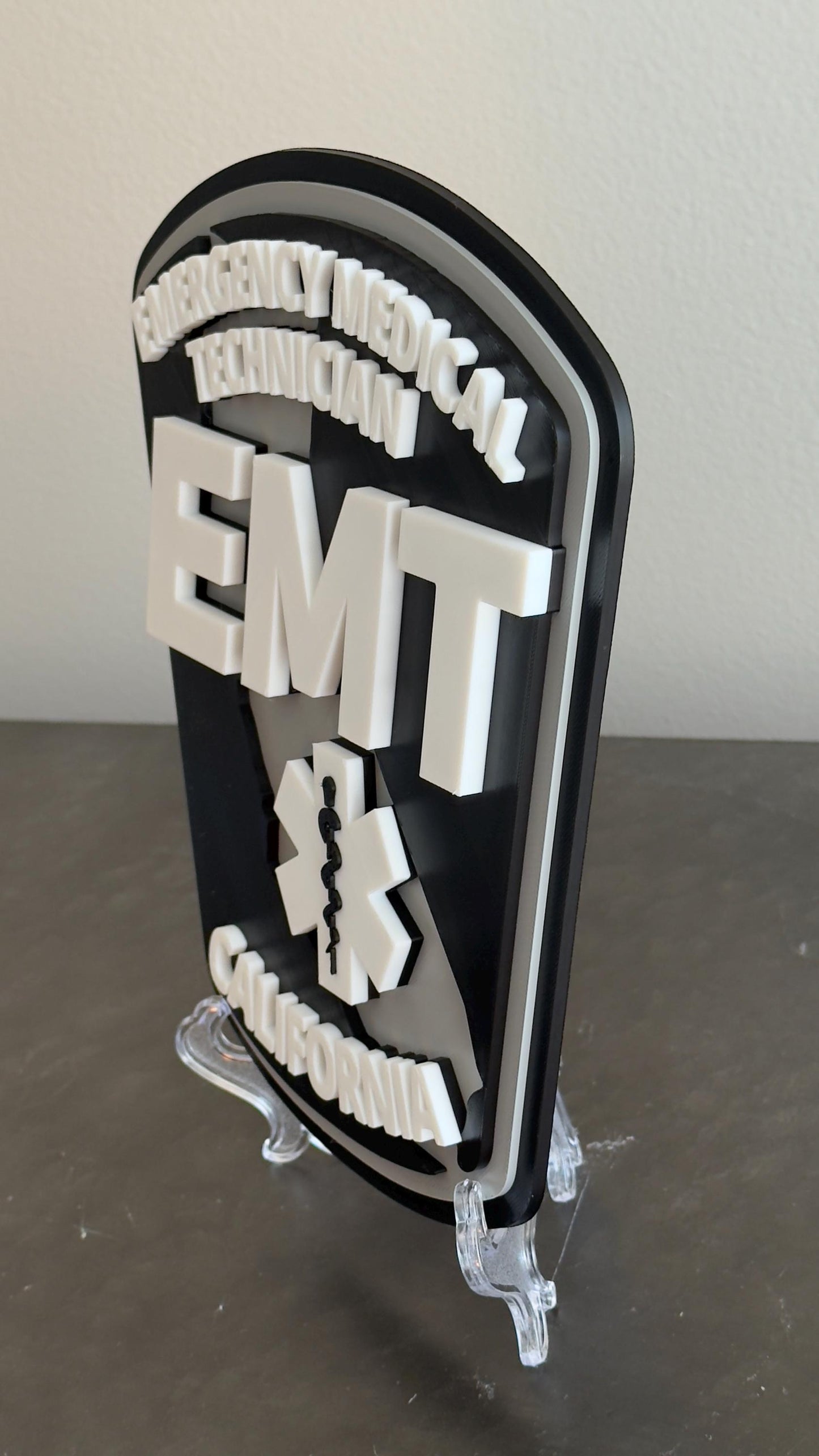 California EMT 3D Plaque - First Responder Wall Decor