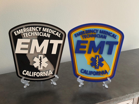 California EMT 3D Plaque - First Responder Wall Decor
