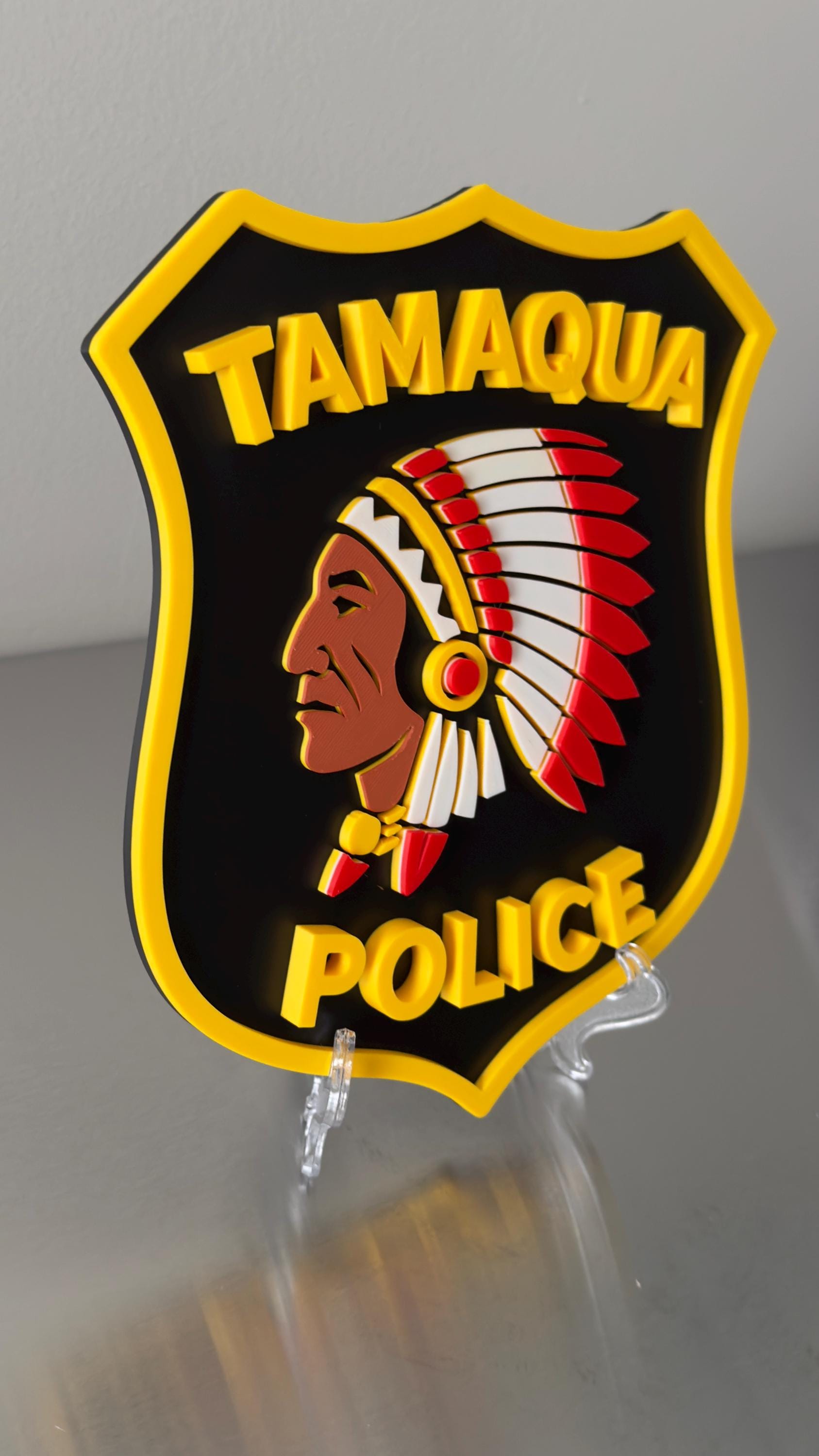 Tamaqua Police Department 3D Embossed Plaque - Pennsylvania First Responder Wall Art