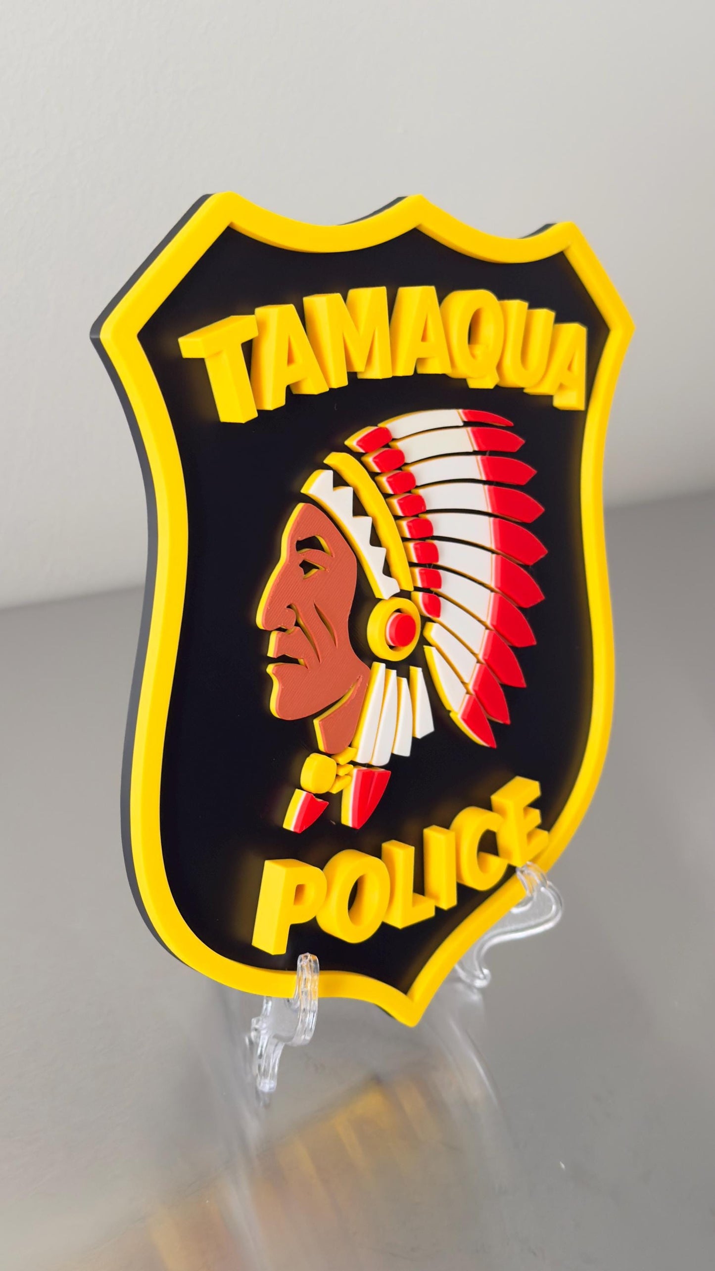 Tamaqua Police Department 3D Embossed Plaque - Pennsylvania First Responder Wall Art