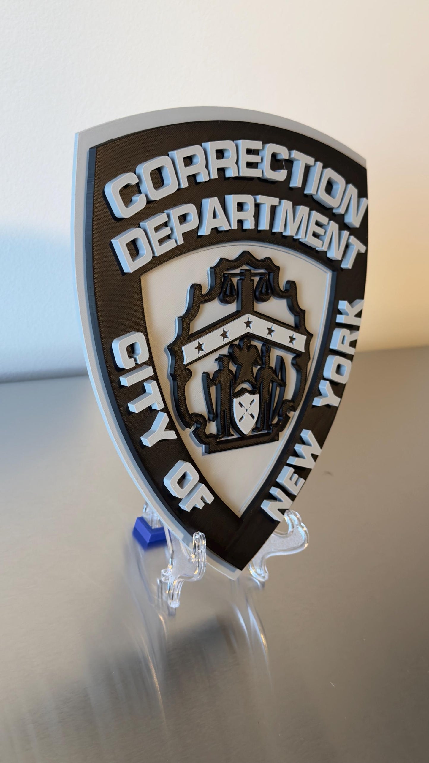 NYC Department of Corrections Plaque, 3D Embossed Tribute (Wall or Desk) New York