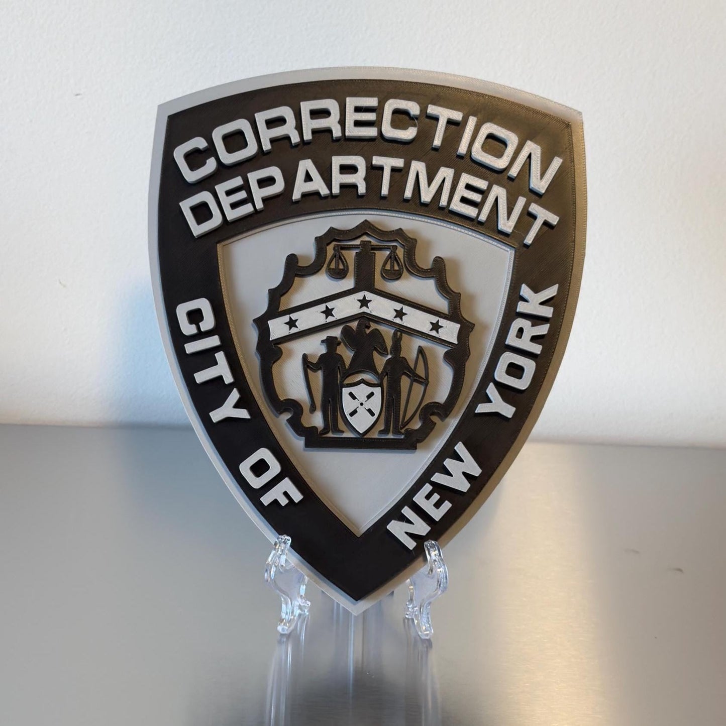 NYC Department of Corrections Plaque, 3D Embossed Tribute (Wall or Desk) New York
