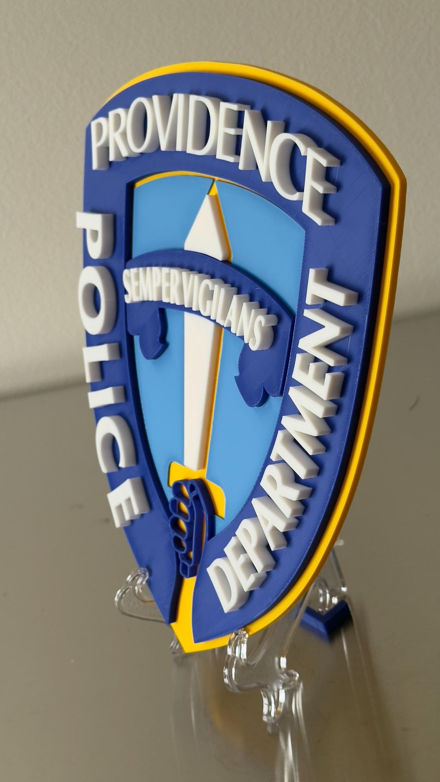 Providence RI Police Plaque - First Responder Wall Art Rhode Island