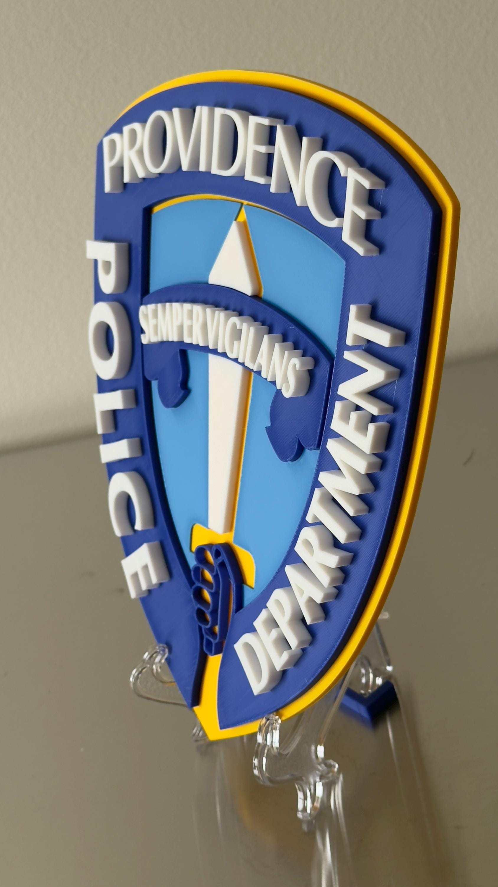 Providence RI Police Plaque - First Responder Wall Art Rhode Island