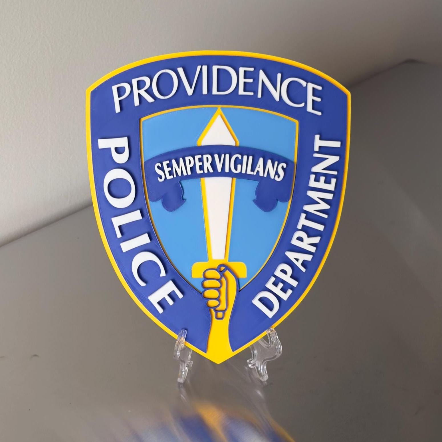 Providence RI Police Plaque - First Responder Wall Art Rhode Island
