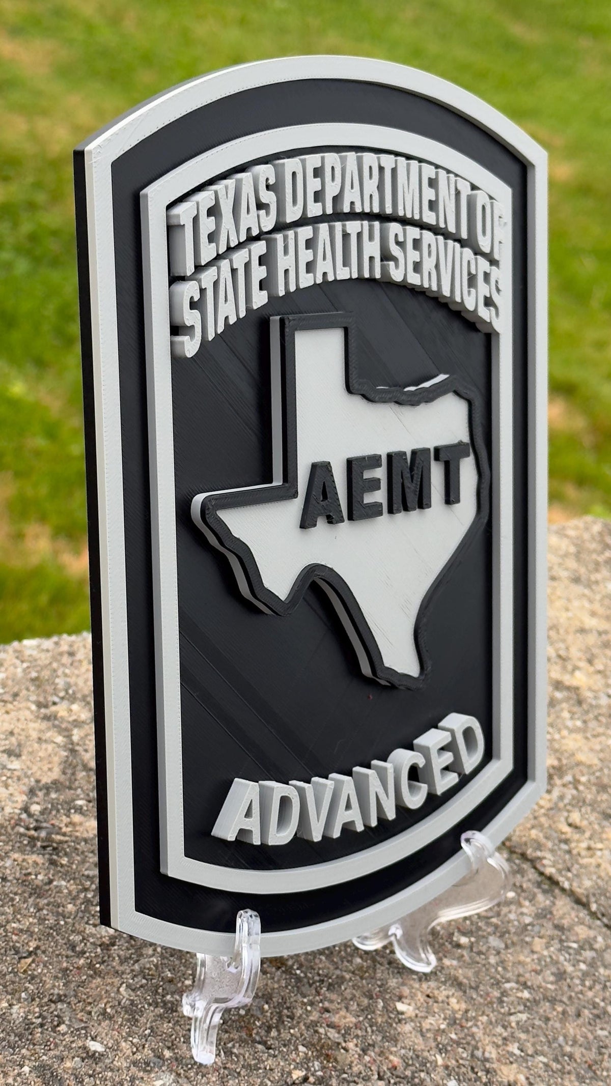 Texas EMT Advanced Plaque - 3D First Responder Display Plaque
