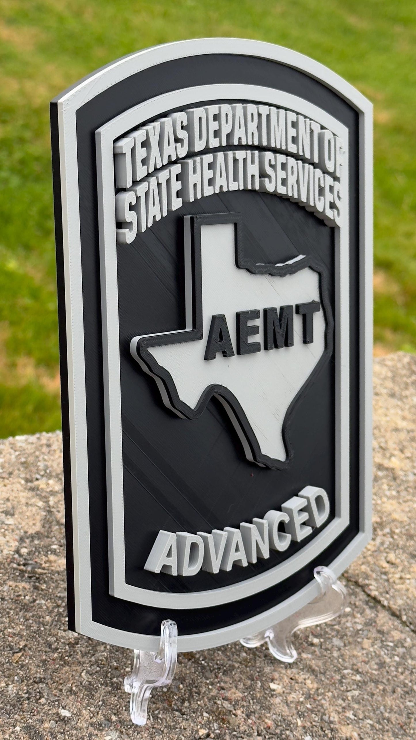 Texas EMT Advanced Plaque - 3D First Responder Wall Art