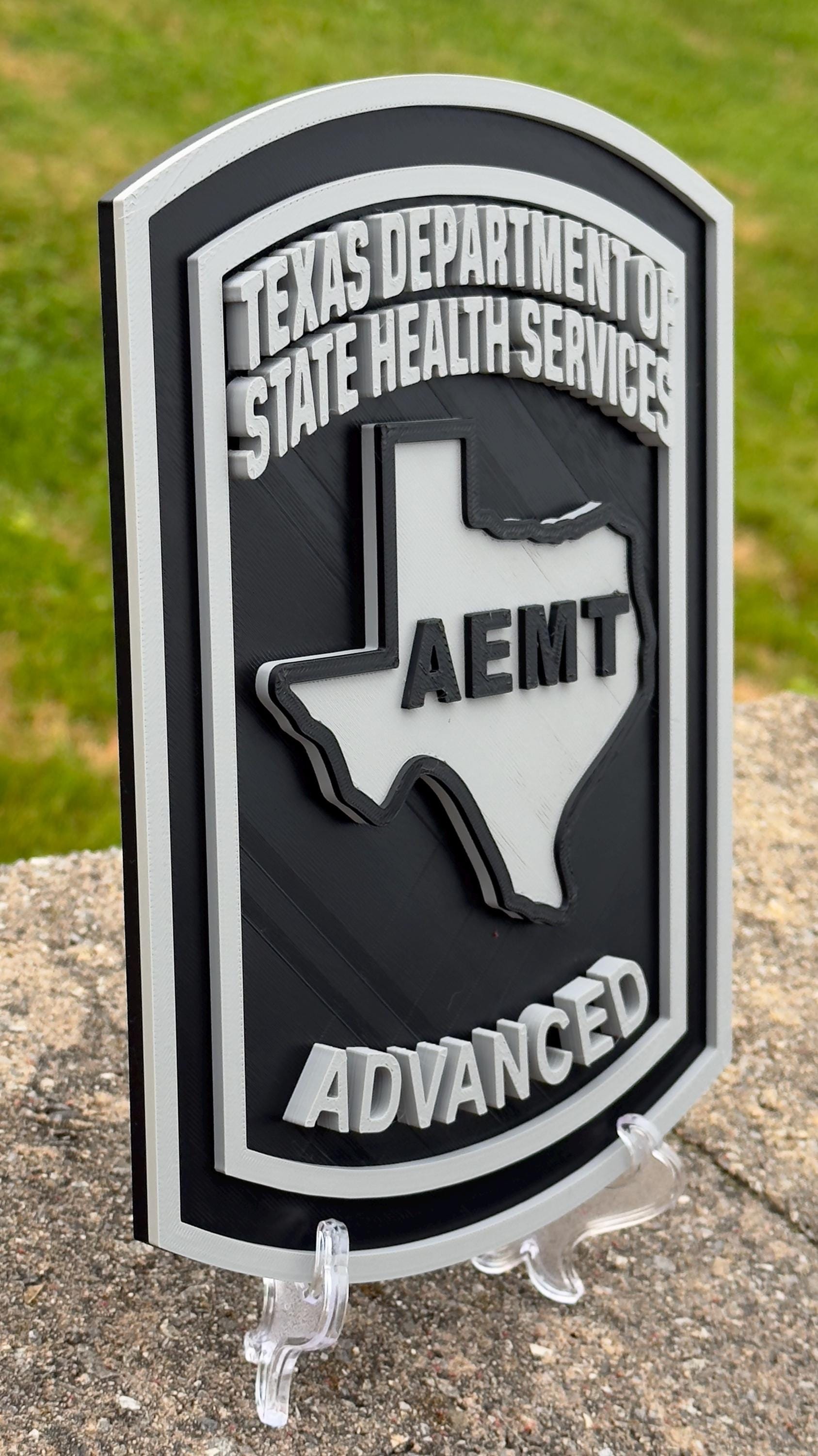 Texas EMT Advanced Plaque - 3D First Responder Wall Art