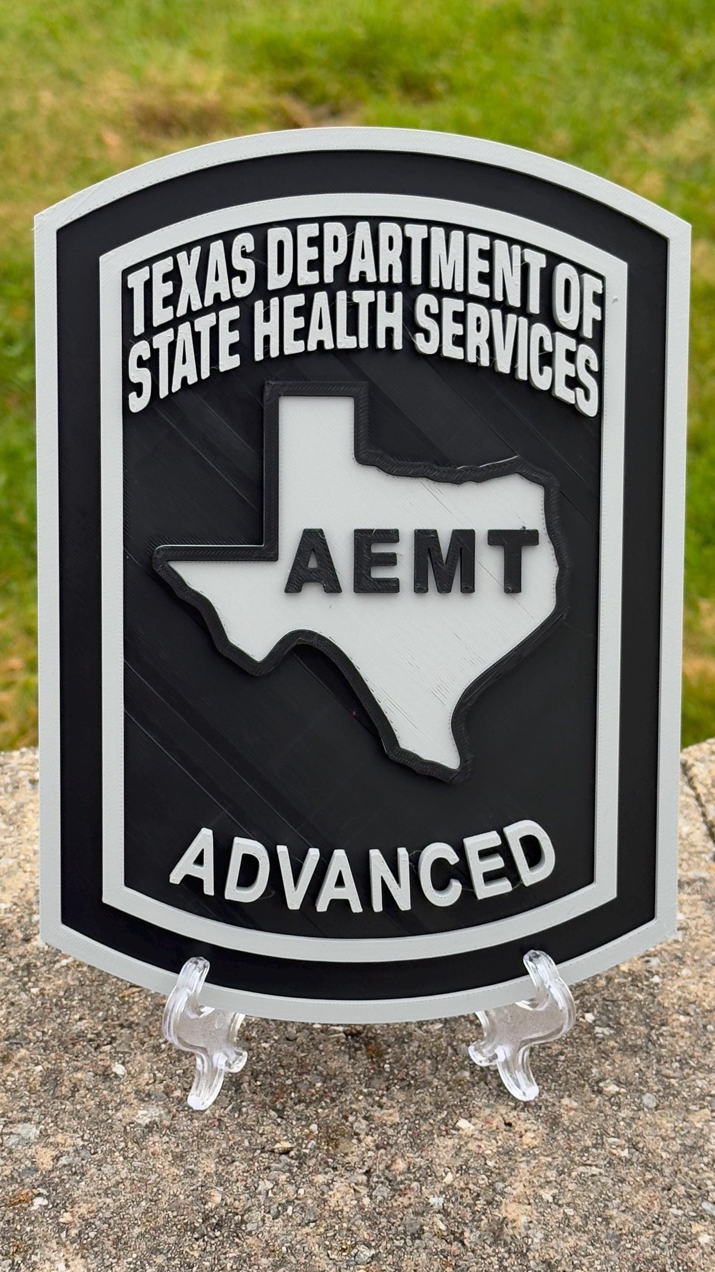 Texas EMT Advanced Plaque - 3D First Responder Wall Art