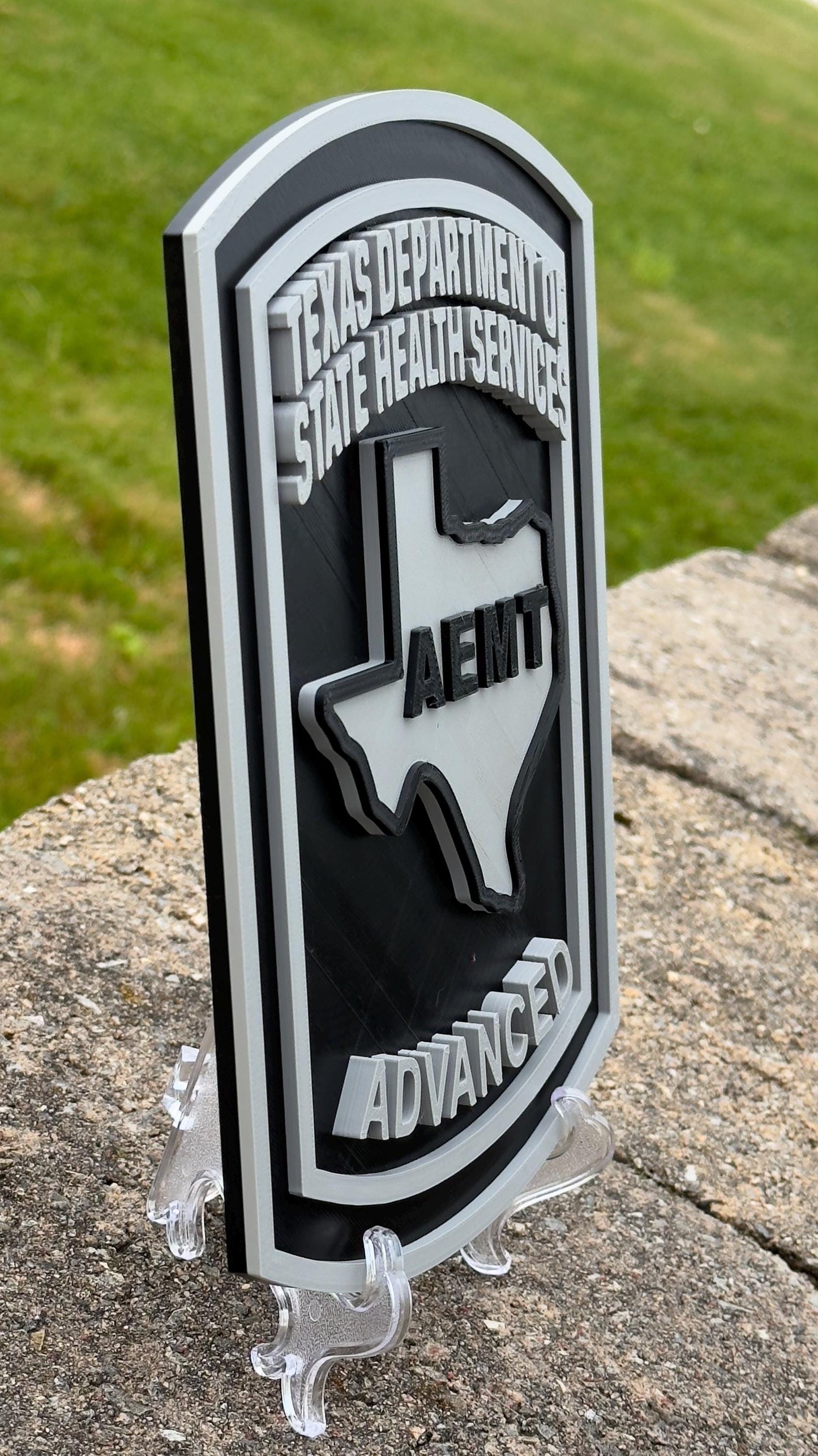 Texas EMT Advanced Plaque - 3D First Responder Wall Art