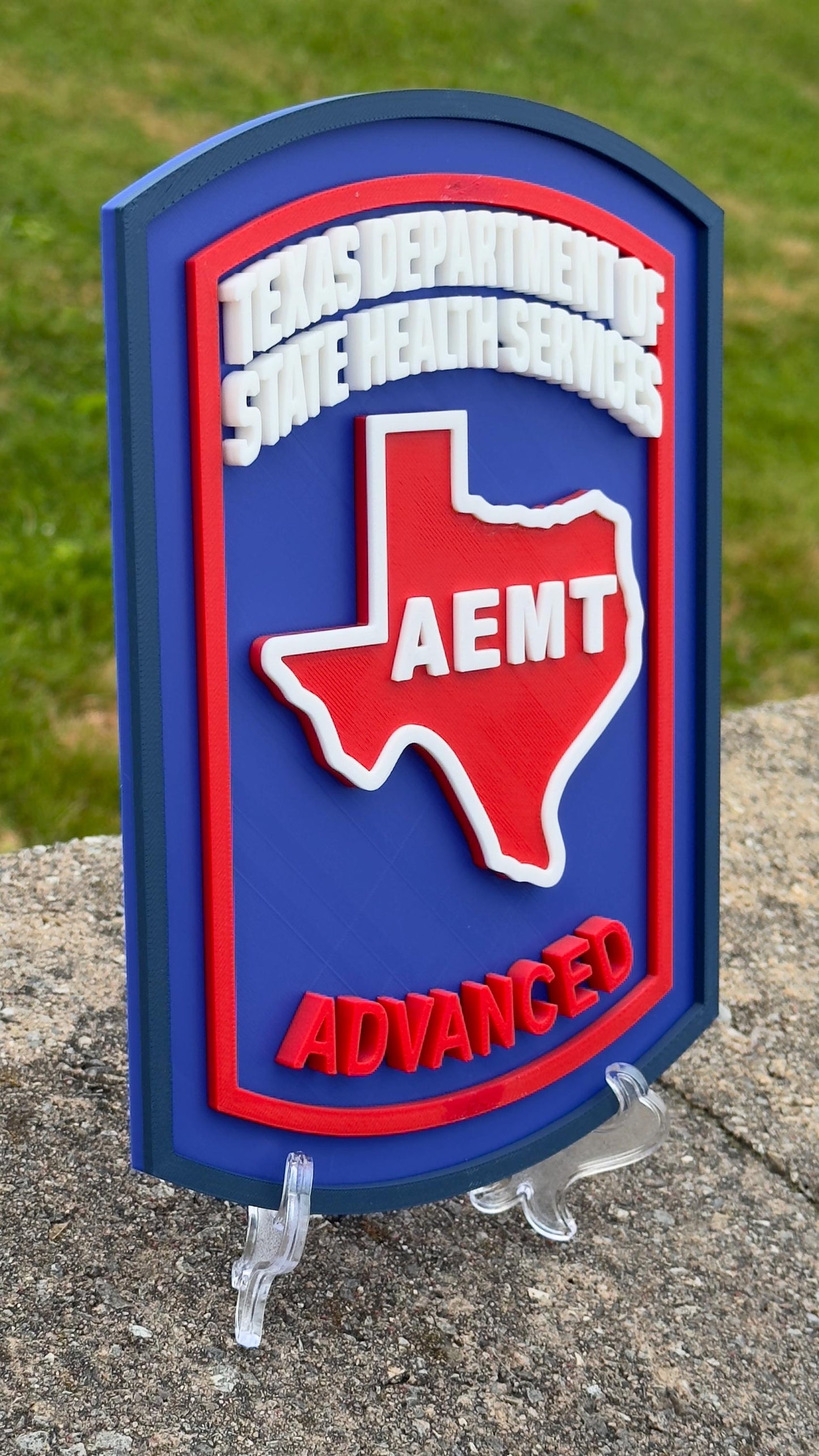 Texas EMT Advanced Plaque - 3D First Responder Wall Art