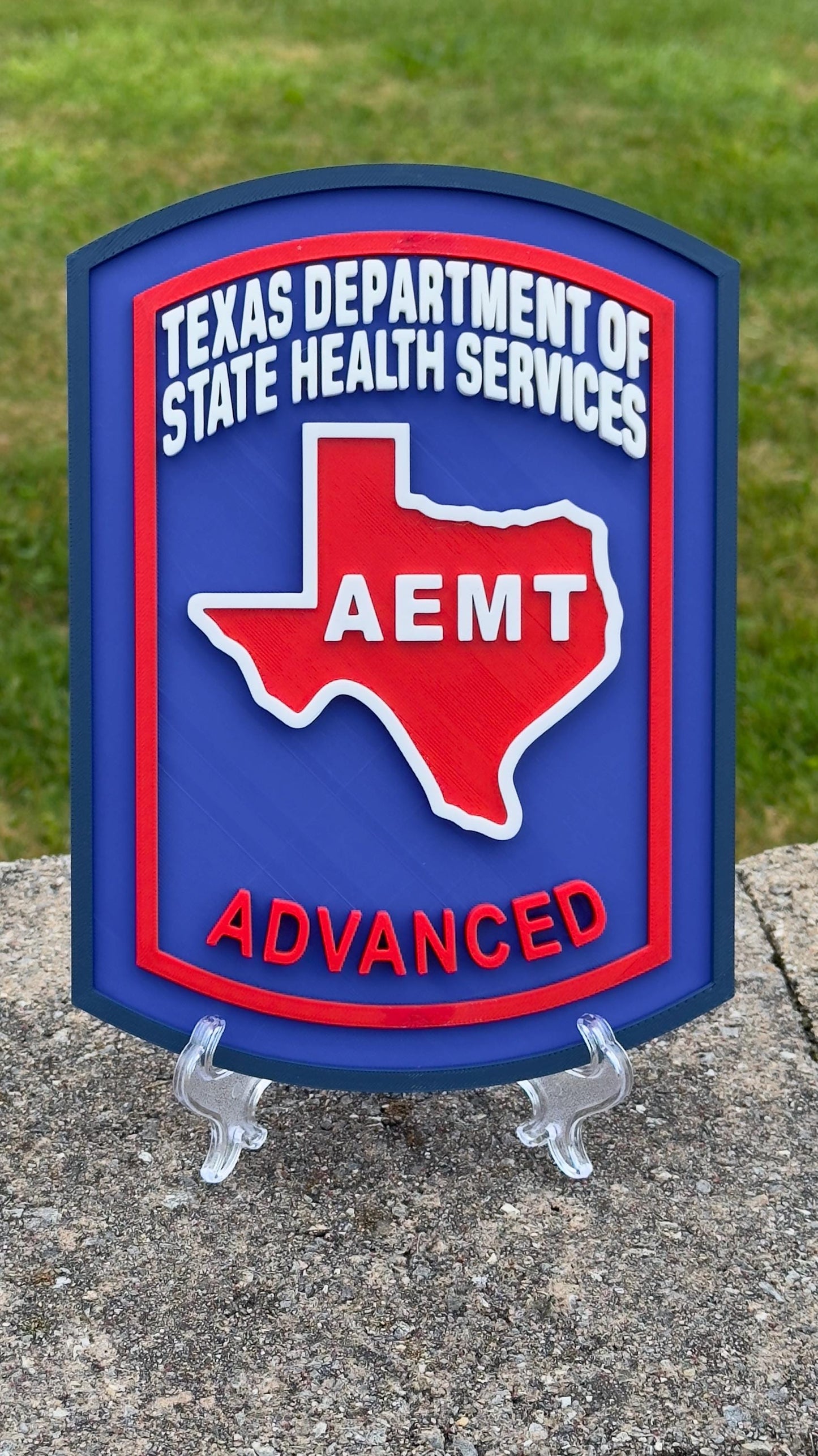 Texas EMT Advanced Plaque - 3D First Responder Wall Art