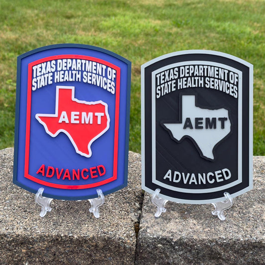 Texas EMT Advanced Plaque - 3D First Responder Wall Art