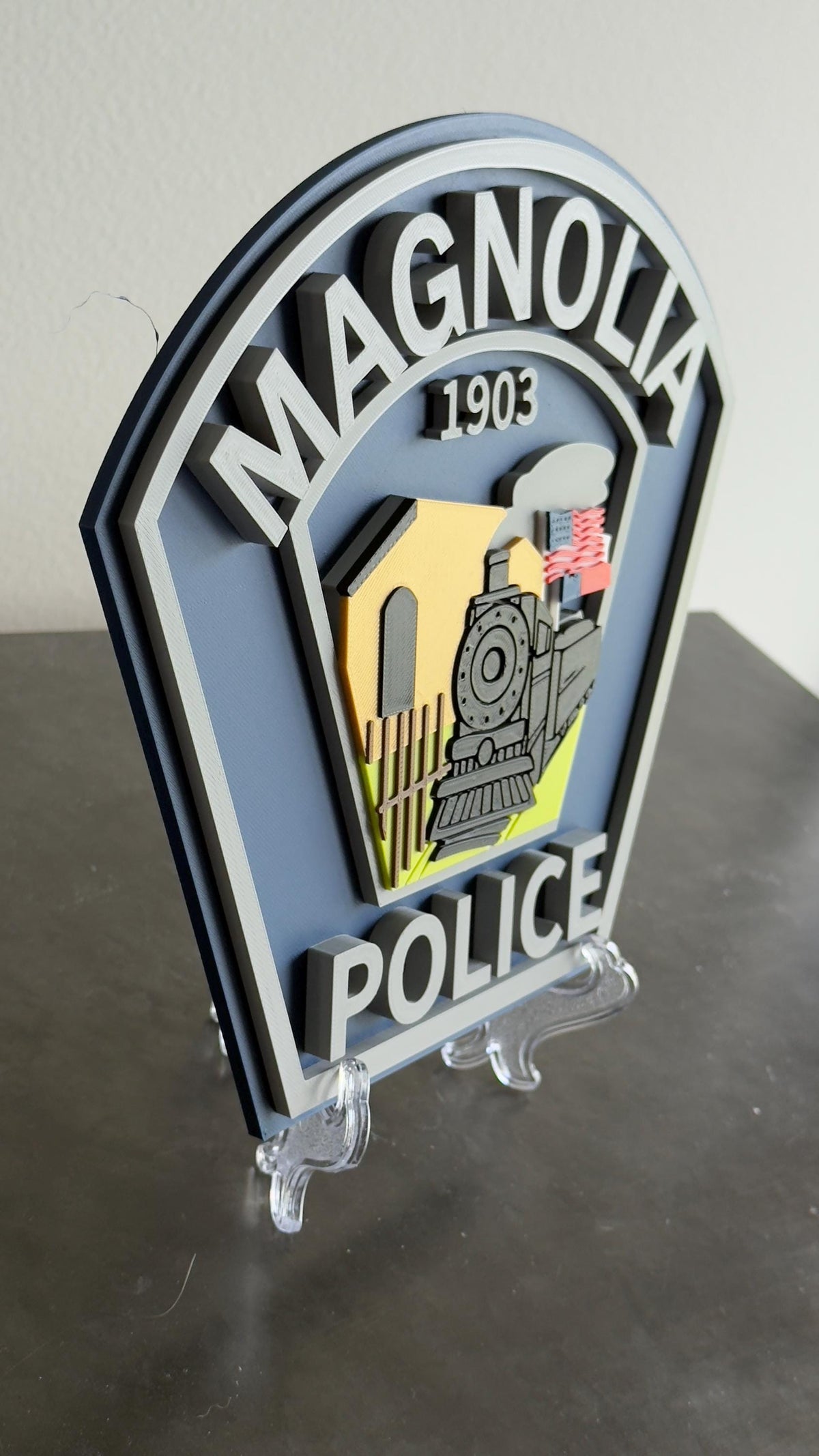 Magnolia Police Department Plaque: Texas First Responder Display Plaque Police Gift