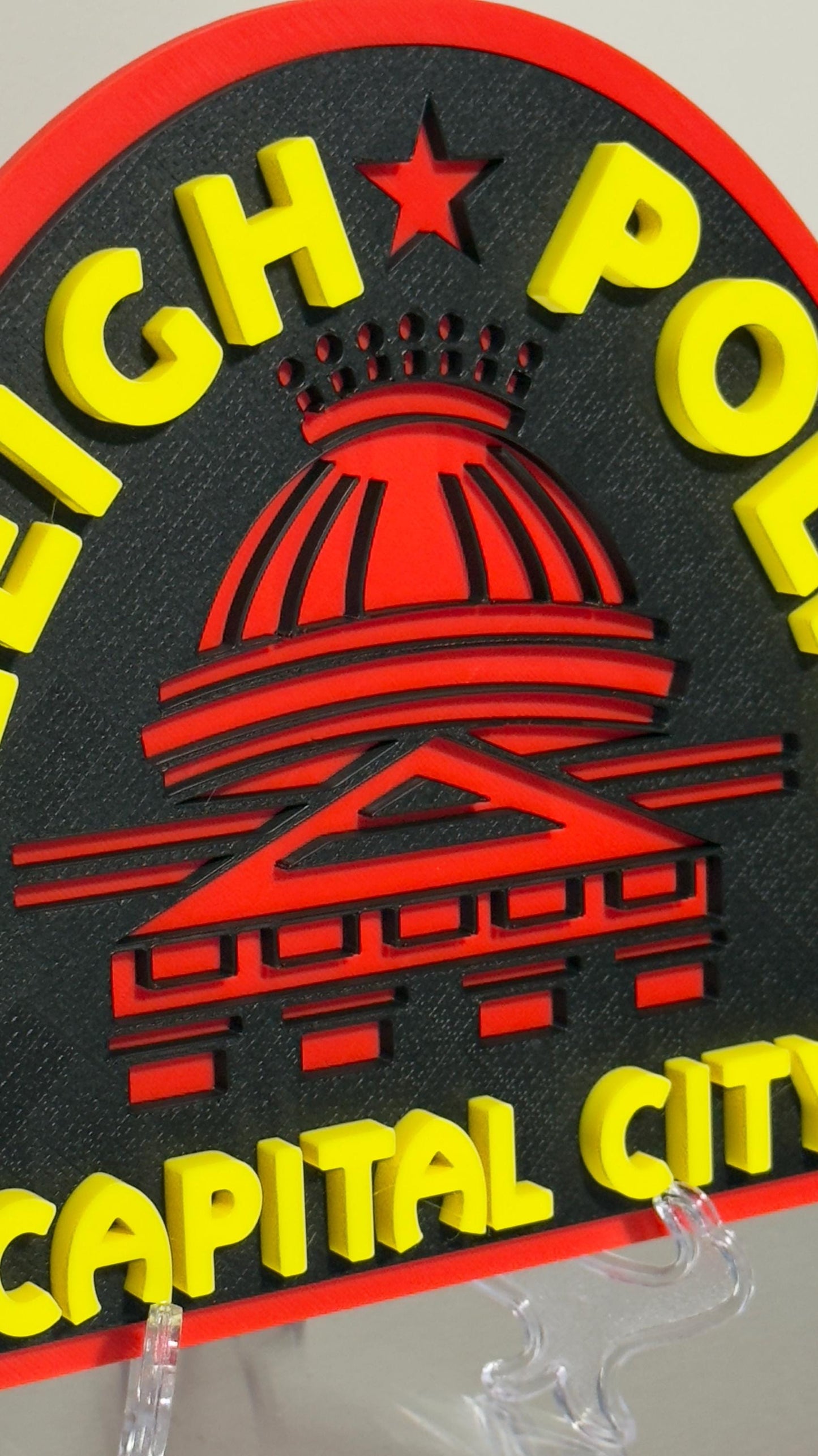 Raleigh NC Police 3D Embossed Plaque: First Responder Wall Art North Carolina