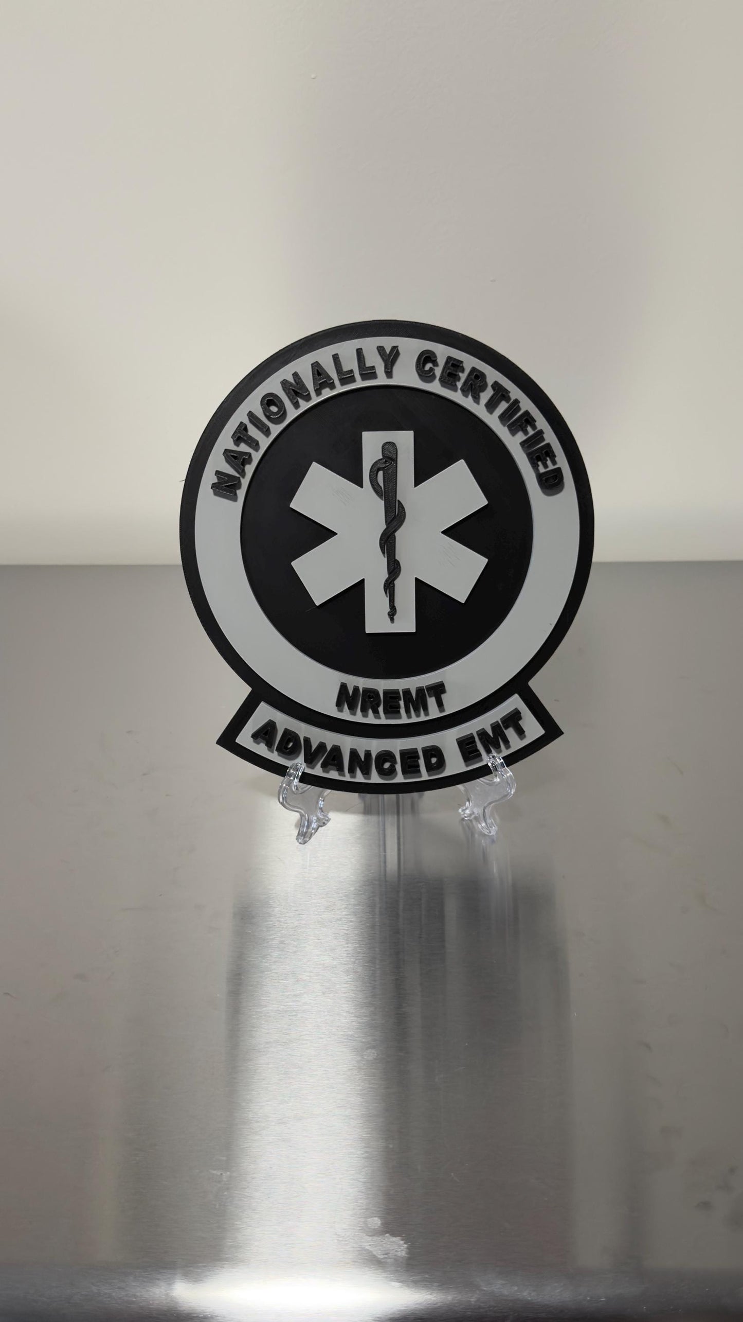 National Registry Advanced EMT 3D Embossed Display Plaque: First Responder Wall Art