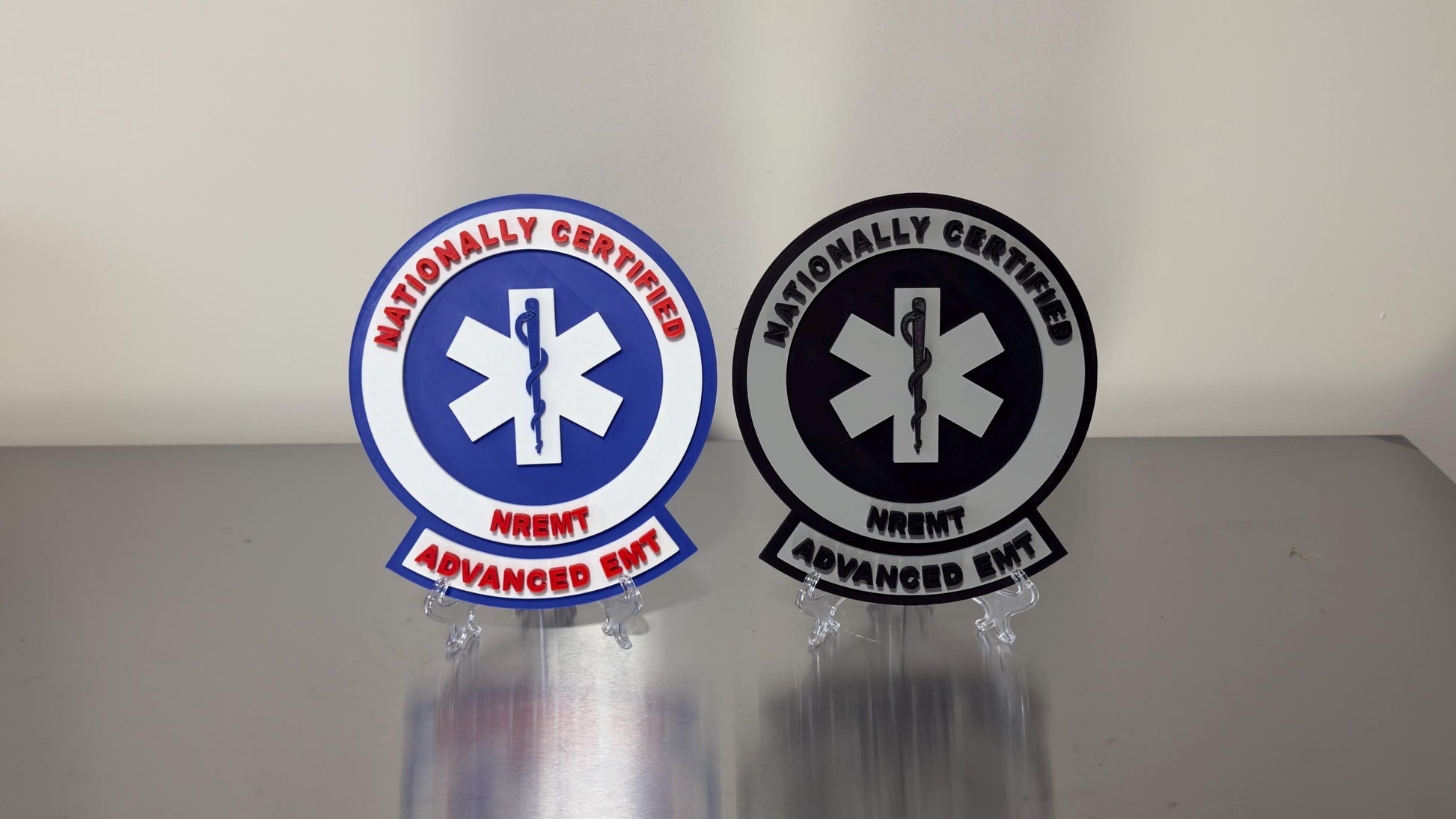 National Registry Advanced EMT 3D Embossed Display Plaque: First Responder Wall Art