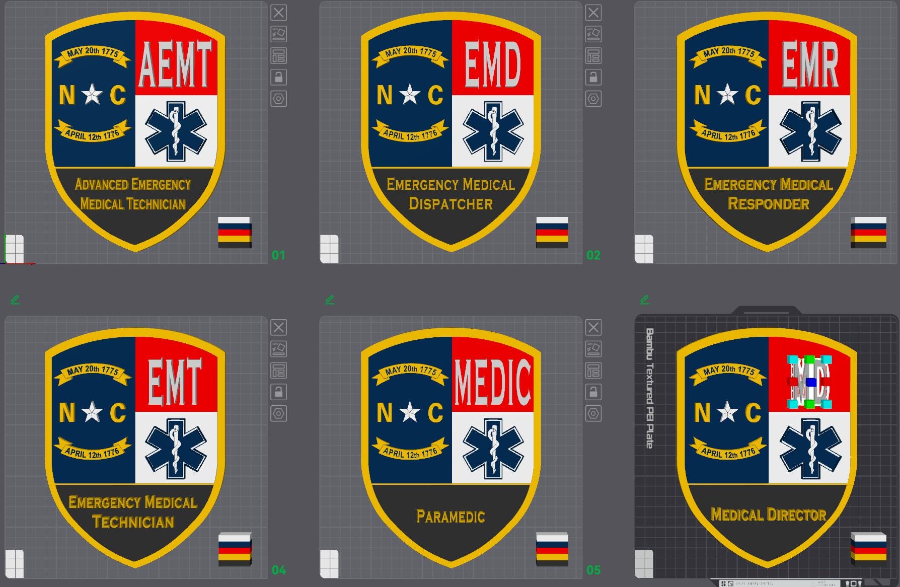 North Carolina EMT EMS Display Plaque: First Responder Wall Art