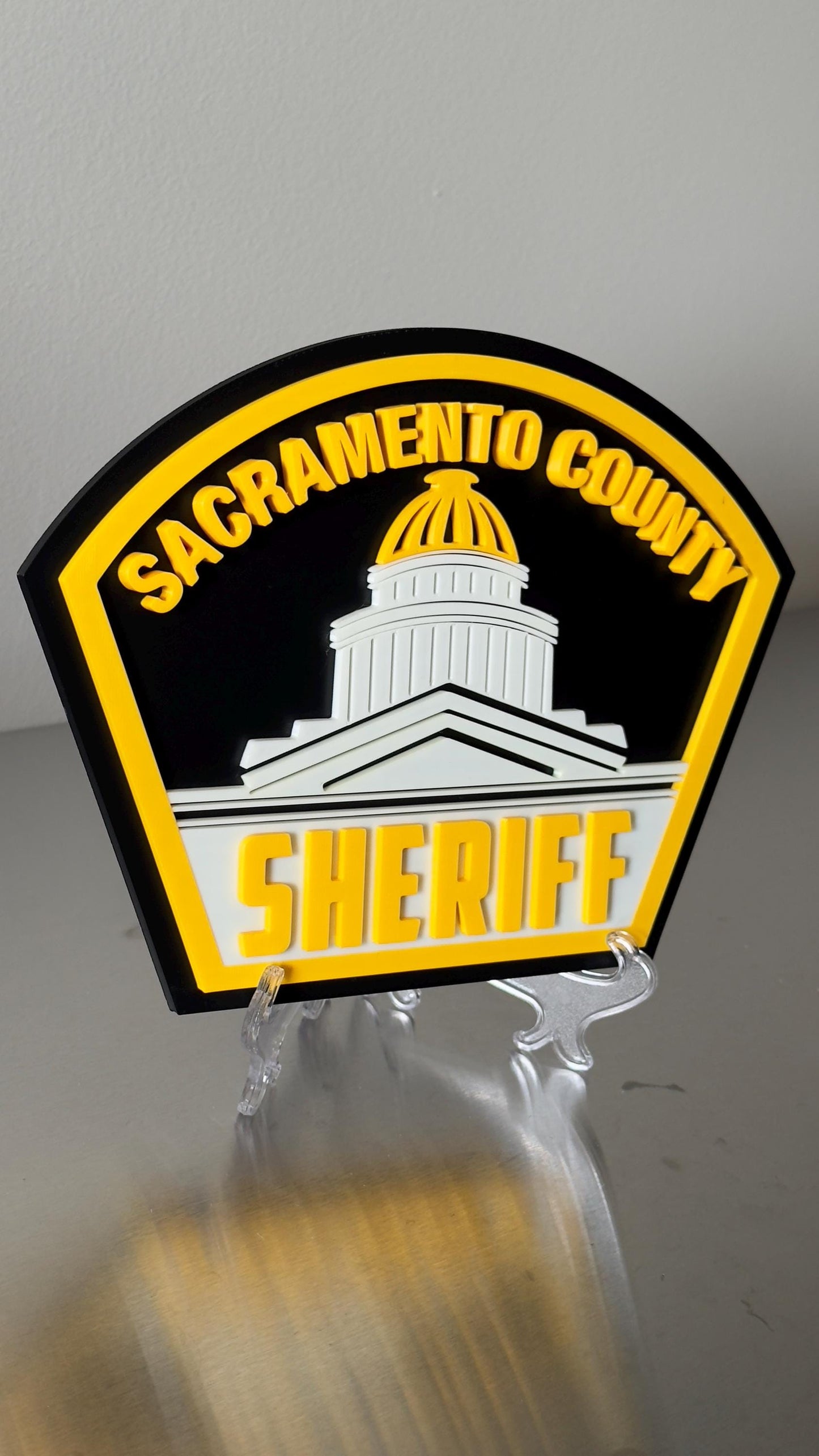 Sacramento County Sheriff 3D Embossed Plaque: First Responder Wall Art California