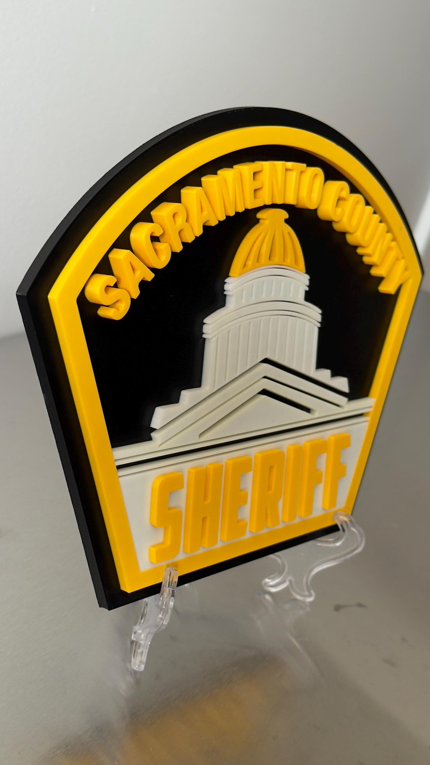 Sacramento County Sheriff 3D Embossed Plaque: First Responder Wall Art California