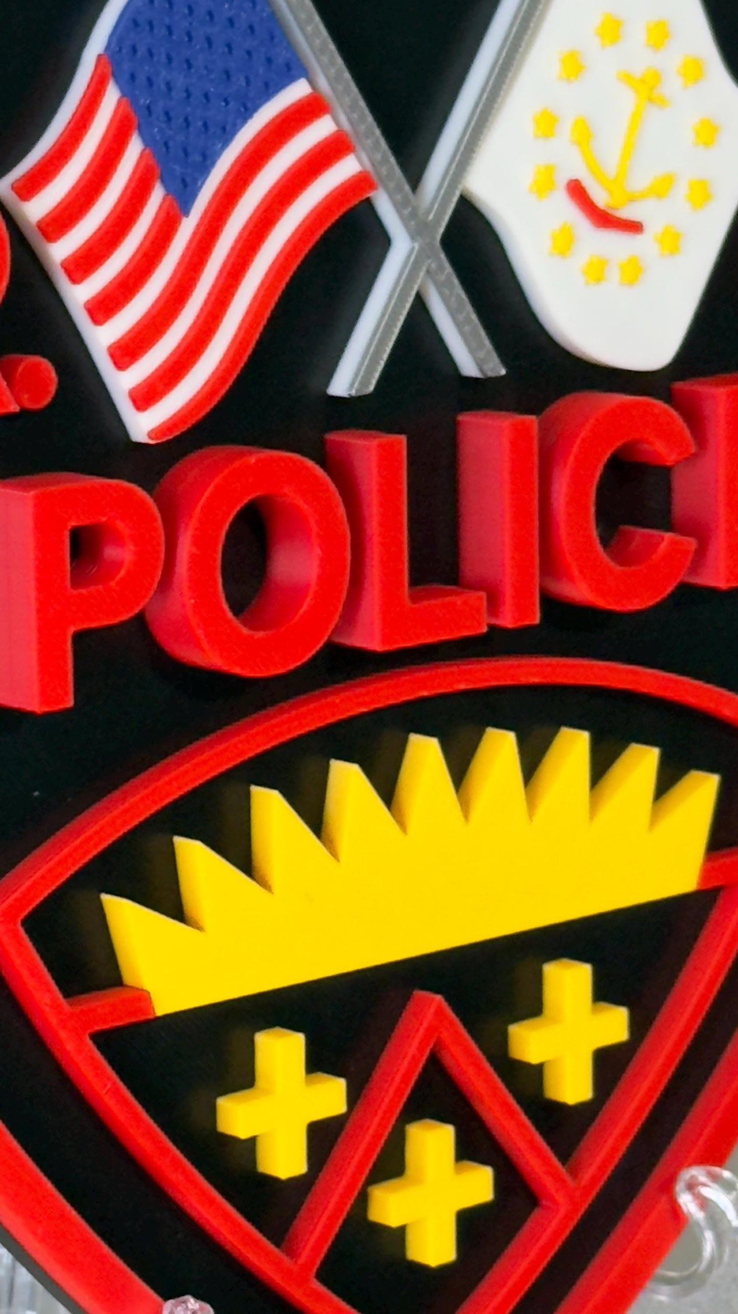 West Warwick RI Police 3D Plaque: First Responder Wall Art Rhode Island