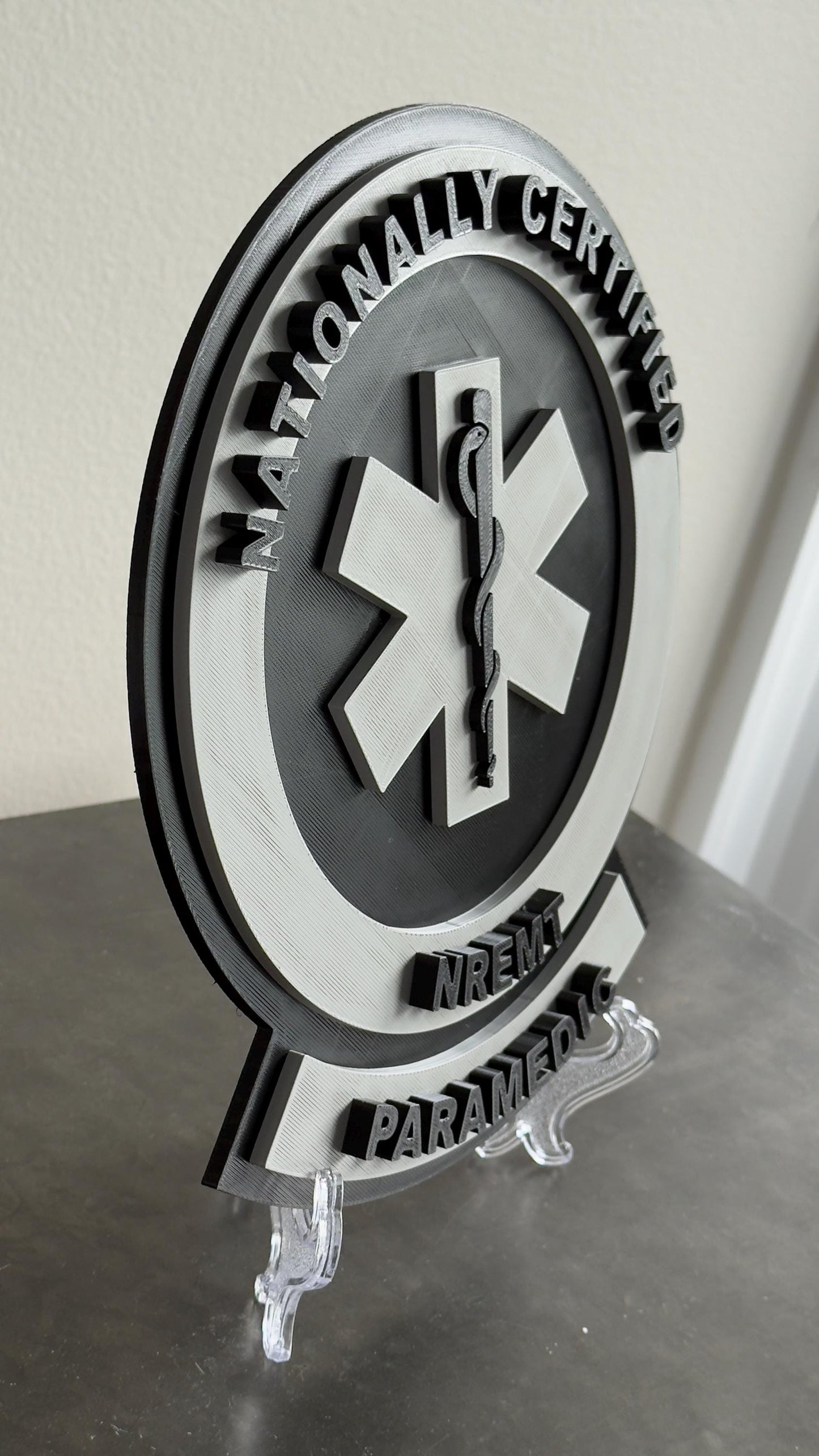 National Registry Paramedic 3D Embossed Display Plaque First Responder Wall Art
