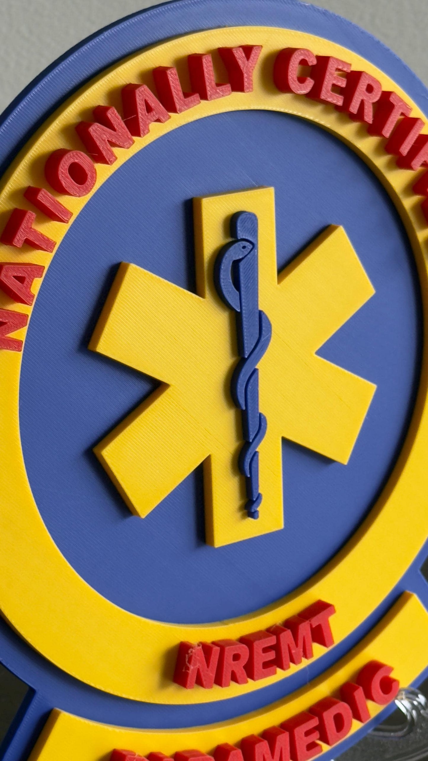 National Registry Paramedic 3D Embossed Display Plaque First Responder Wall Art