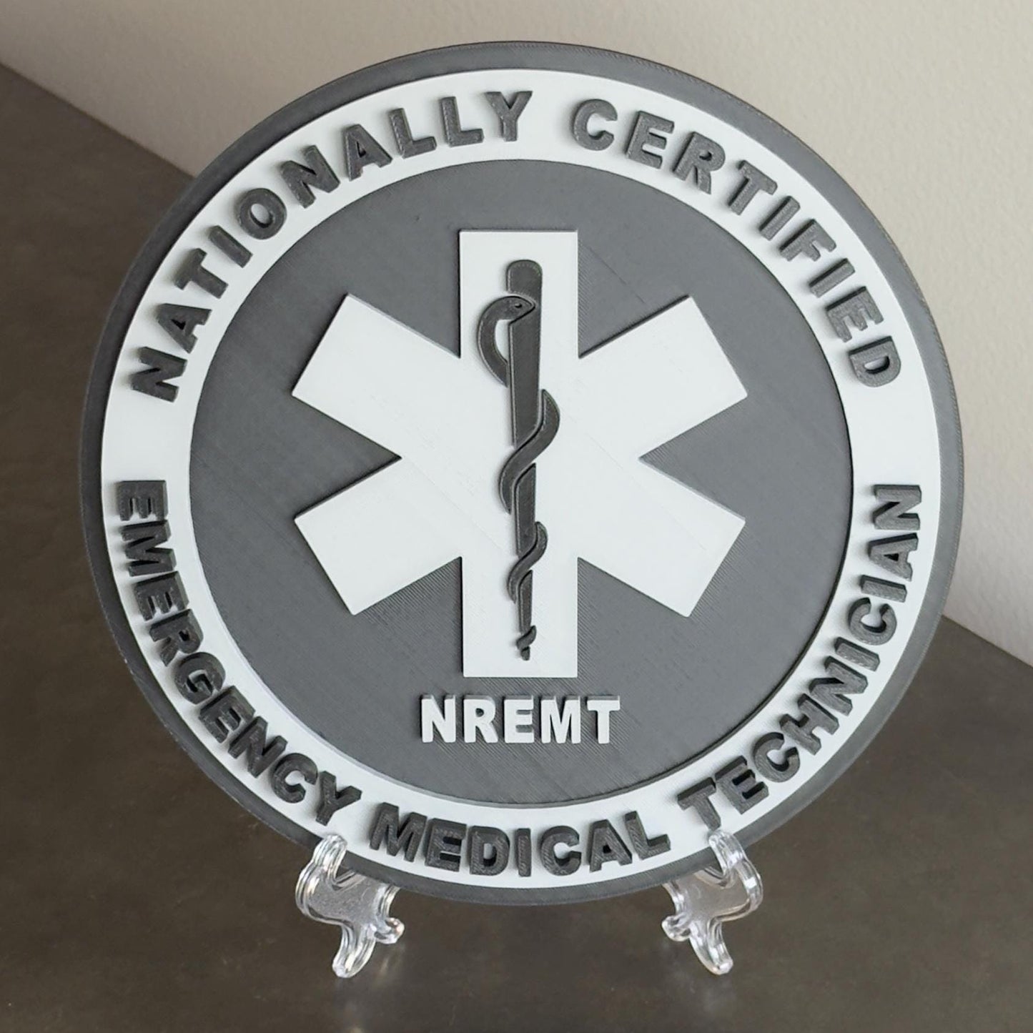 National Registry EMT 3D Embossed Display Plaque First Responder Wall Art
