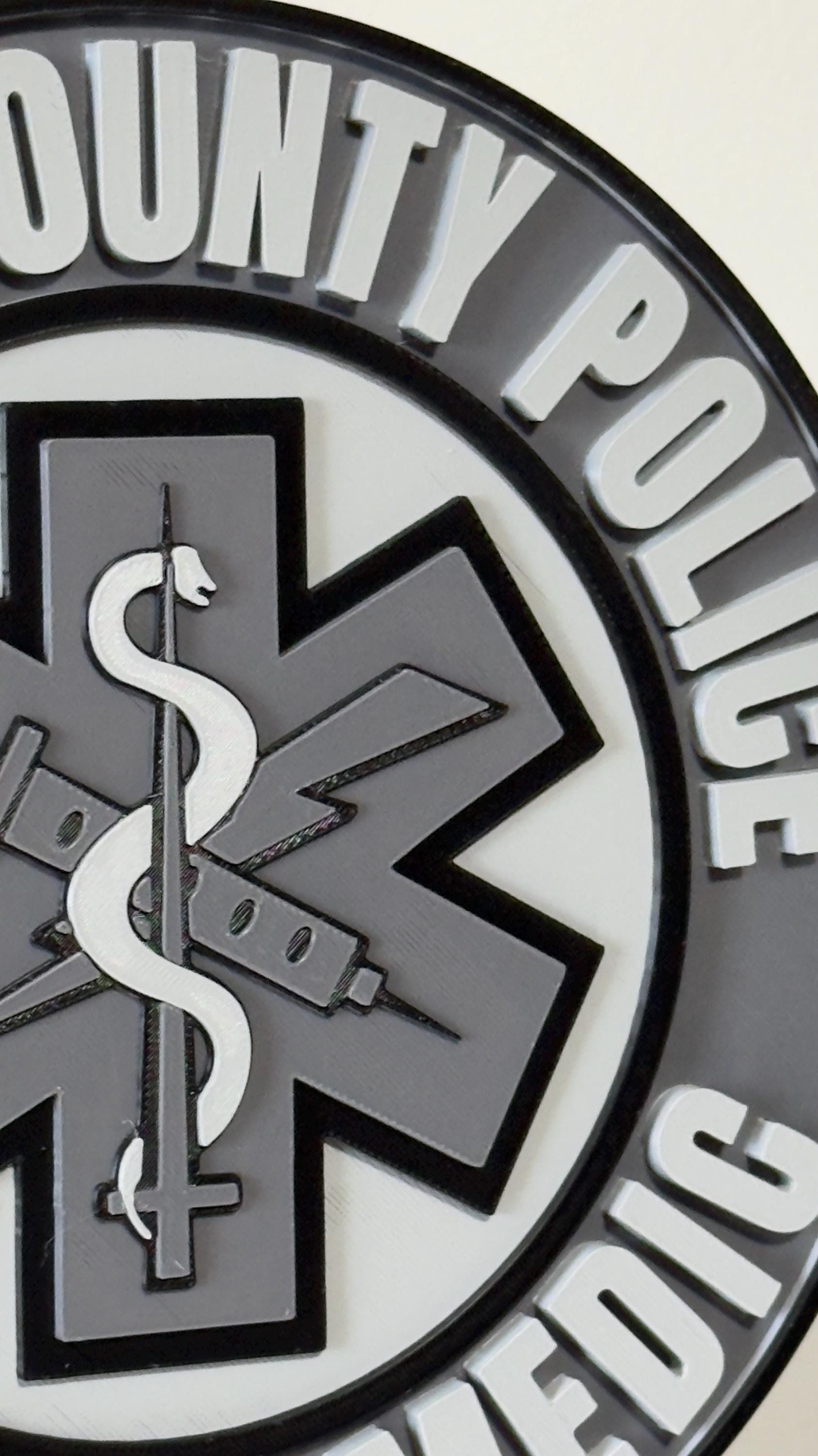 Customizable Tactical Medic 3D Embossed Plaque: First Responder Wall Art Registry