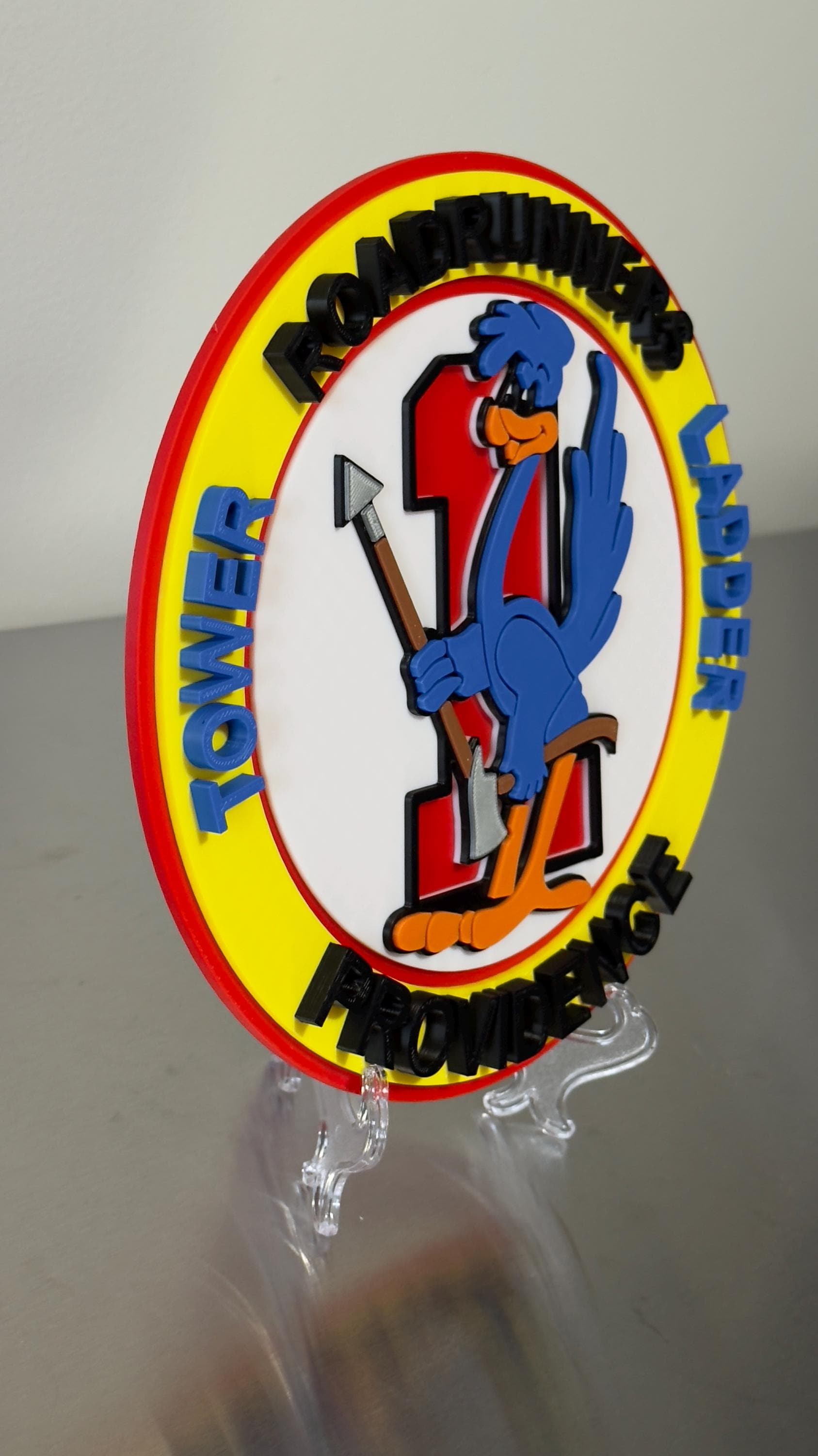 Providence Fire Department Ladder 1 Plaque - 3D Embossed Display Rhode Island