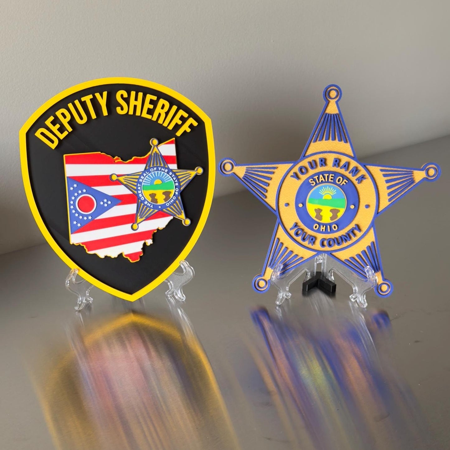Ohio Deputy Sheriff 3D Plaque, First Responder Wall Art (9 inch)