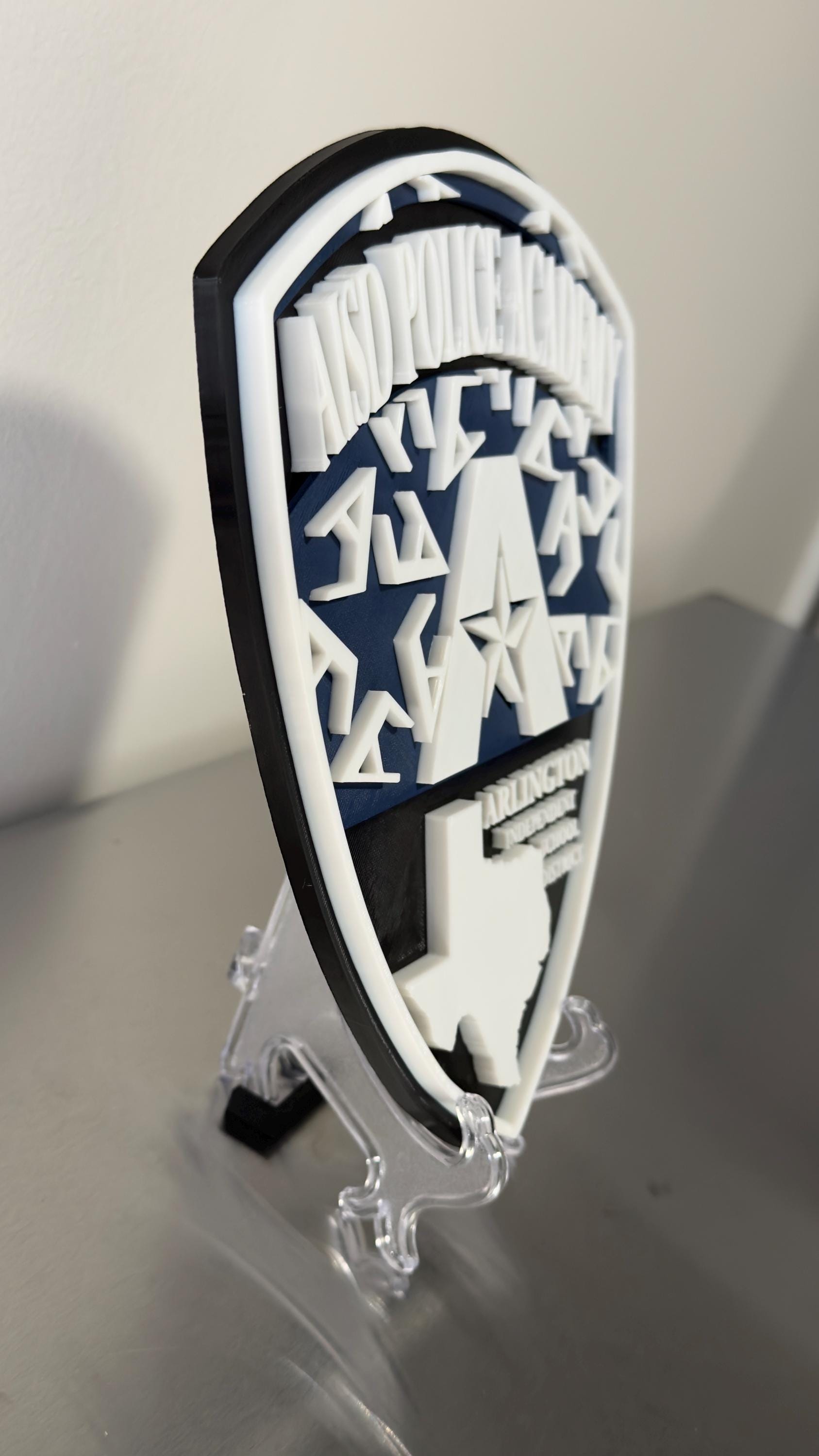 Arlington ISD Police Plaque: Texas First Responder 3D Wall Art Police Gift