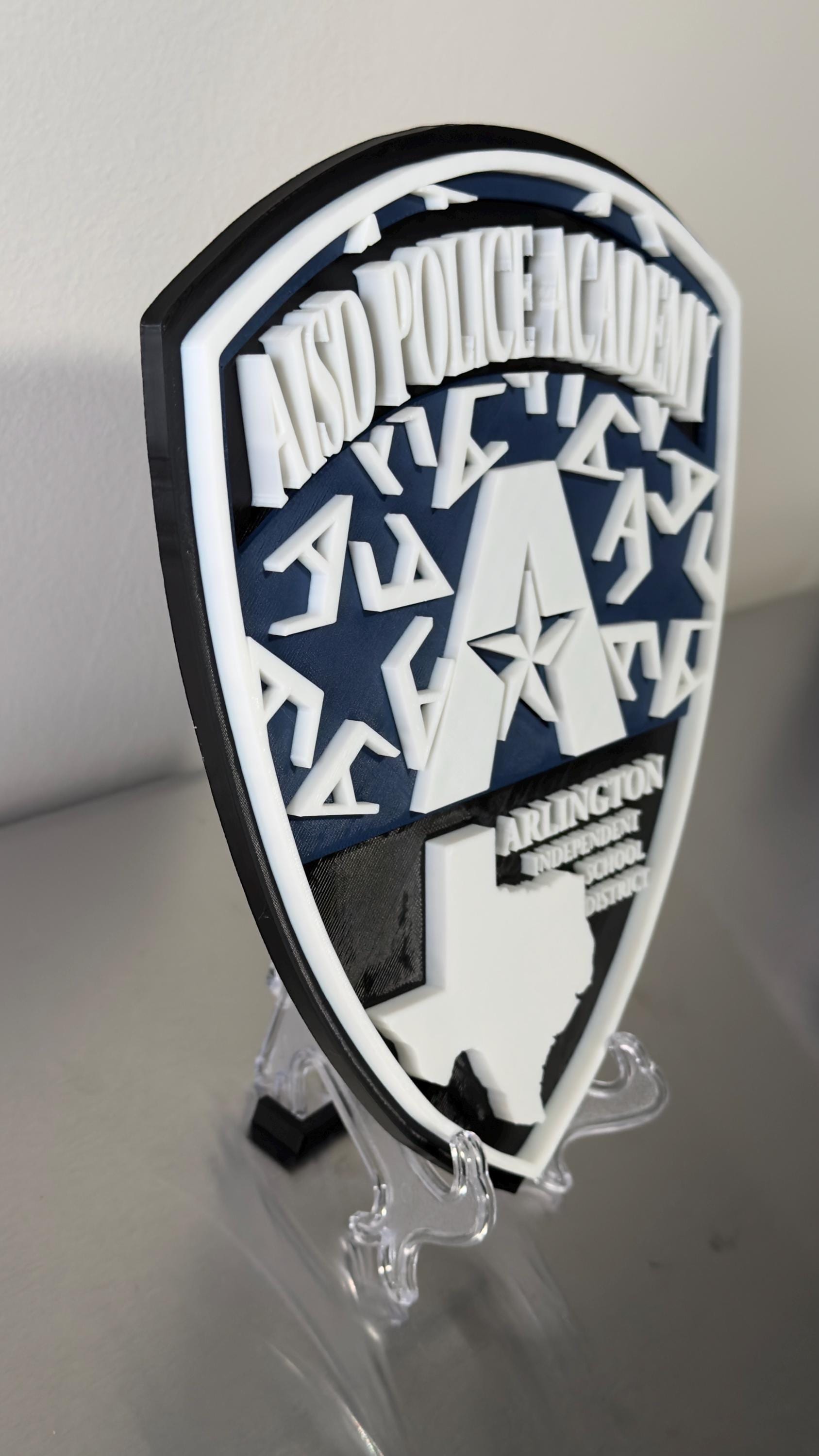 Arlington ISD Police Plaque: Texas First Responder 3D Wall Art Police Gift
