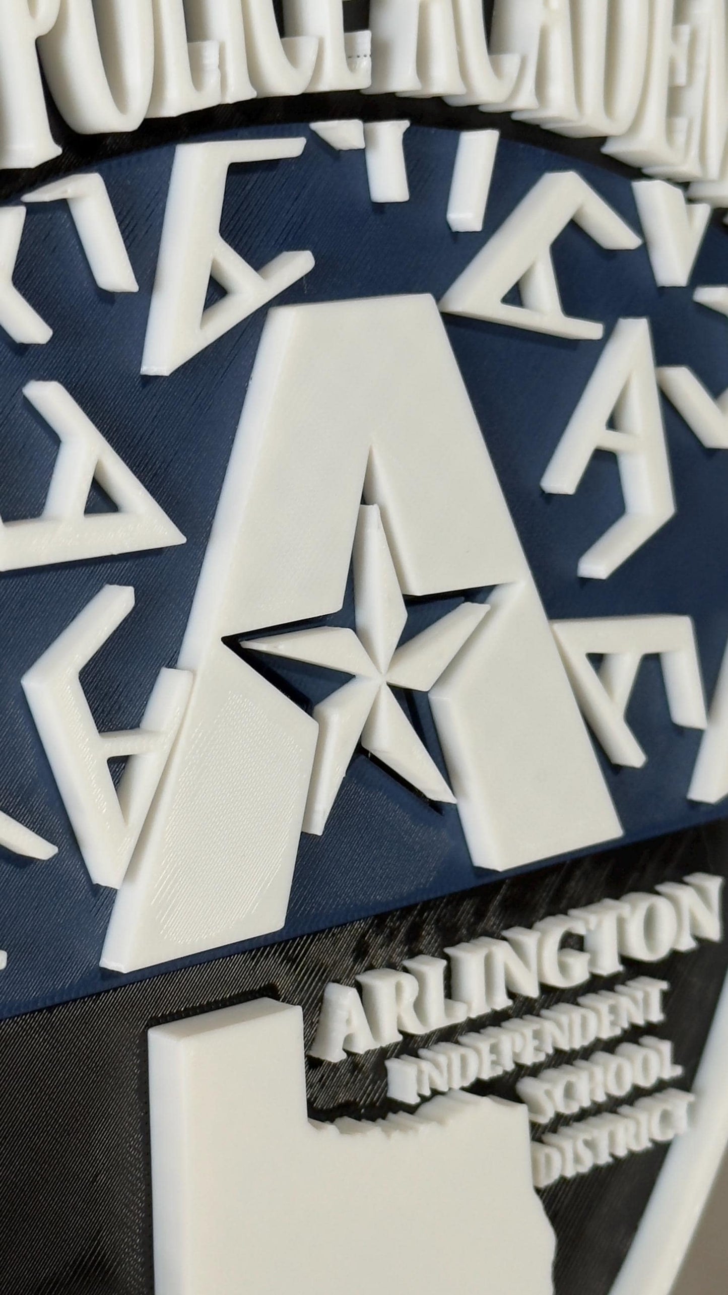 Arlington ISD Police Plaque: Texas First Responder 3D Wall Art Police Gift