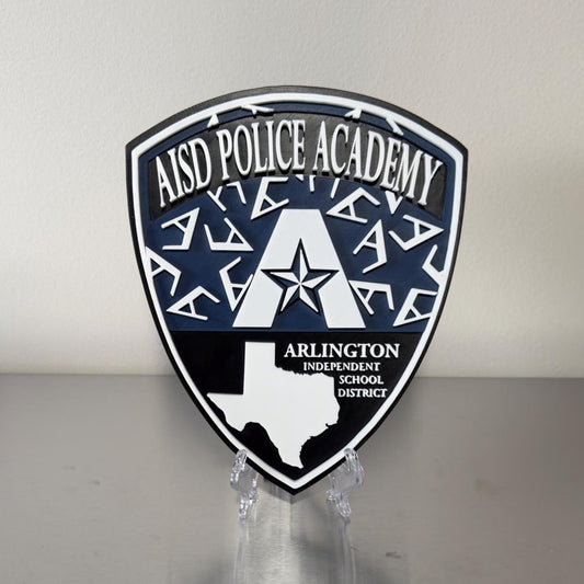 Arlington ISD Police Plaque: Texas First Responder 3D Wall Art Police Gift