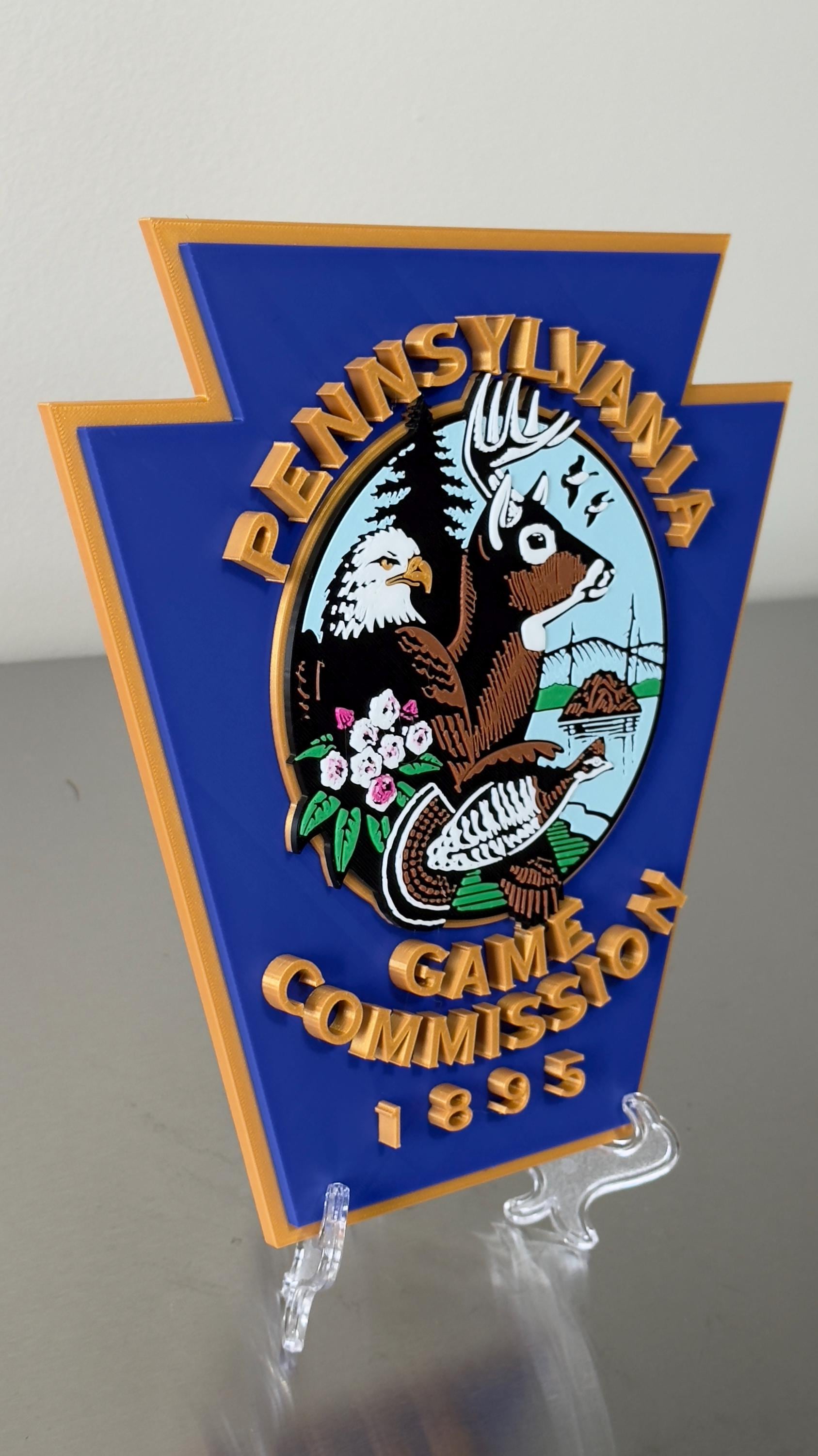 Pennsylvania Game Warden Plaque (Embossed 3D, Wall Display)