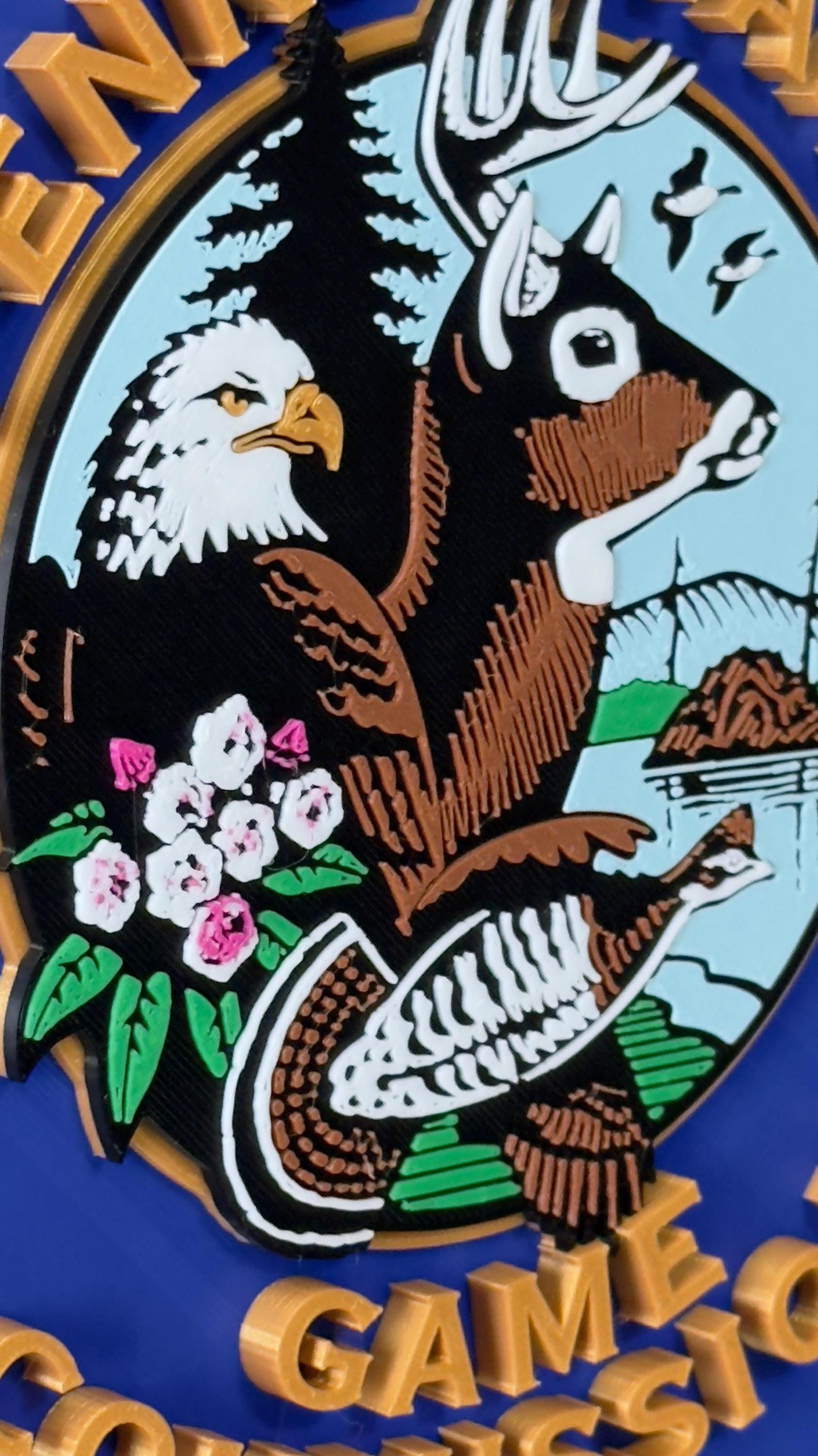 Pennsylvania Game Warden Plaque (Embossed 3D, Wall Display)