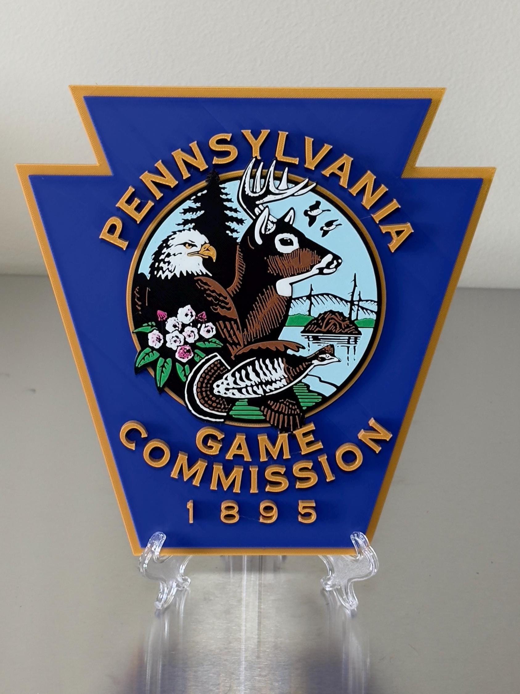 Pennsylvania Game Warden Plaque (Embossed 3D, Wall Display)