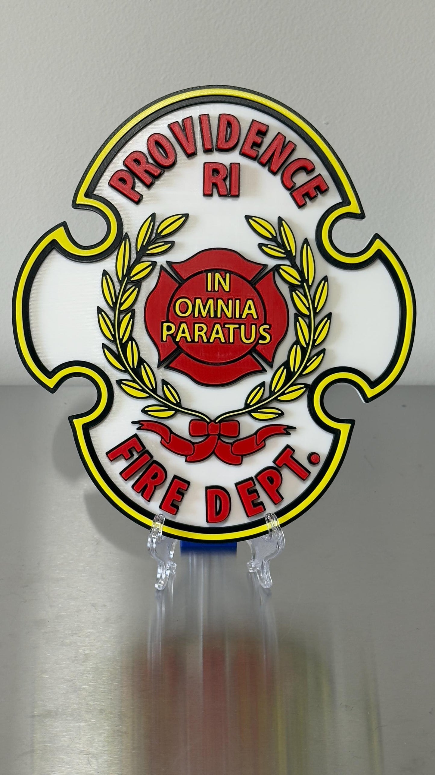 Providence RI Fire Department Plaque: First Responder Wall Art Rhode Island