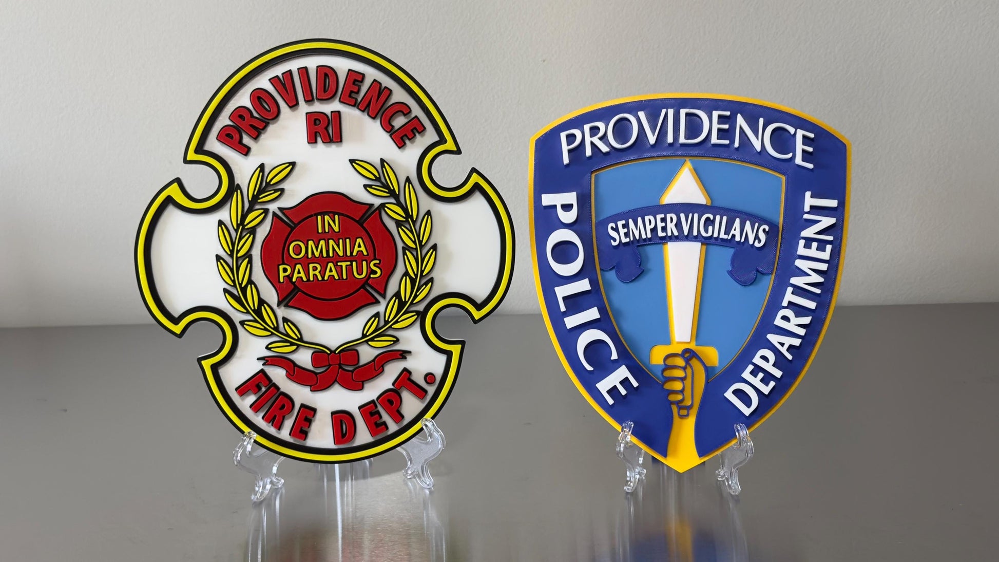 Providence RI Police Plaque - First Responder Wall Art Rhode Island