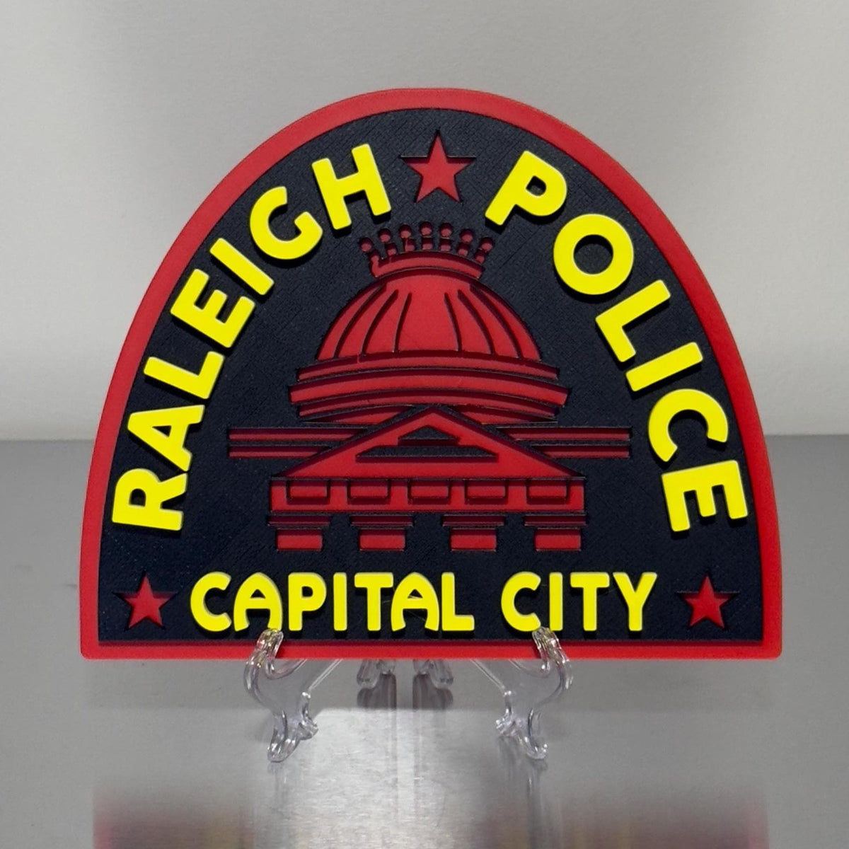 Raleigh NC Police 3D Embossed Plaque: First Responder Display Plaque North Carolina