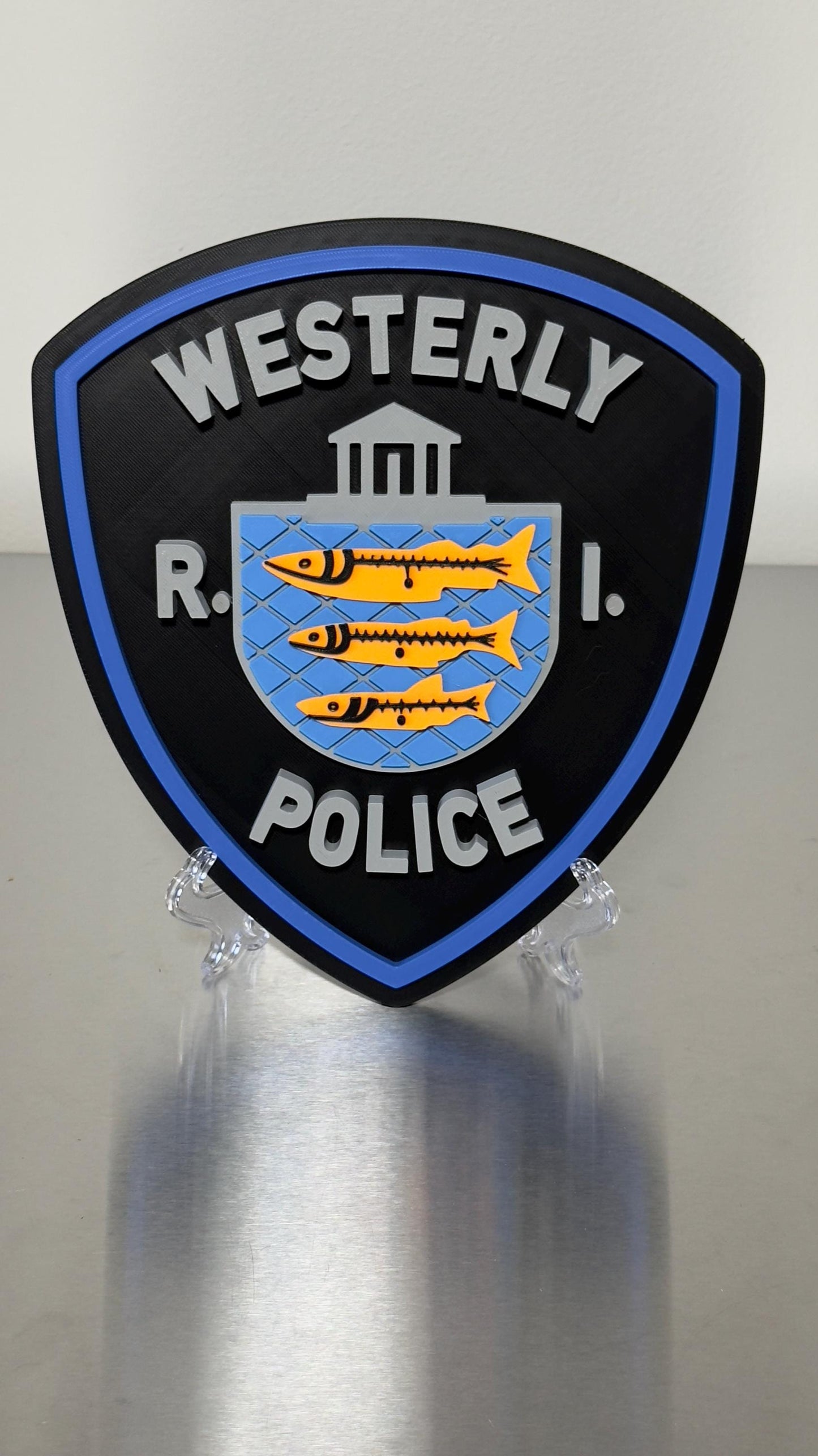 Westerly Rhode Island Police 3D Plaque: First Responder Wall Art