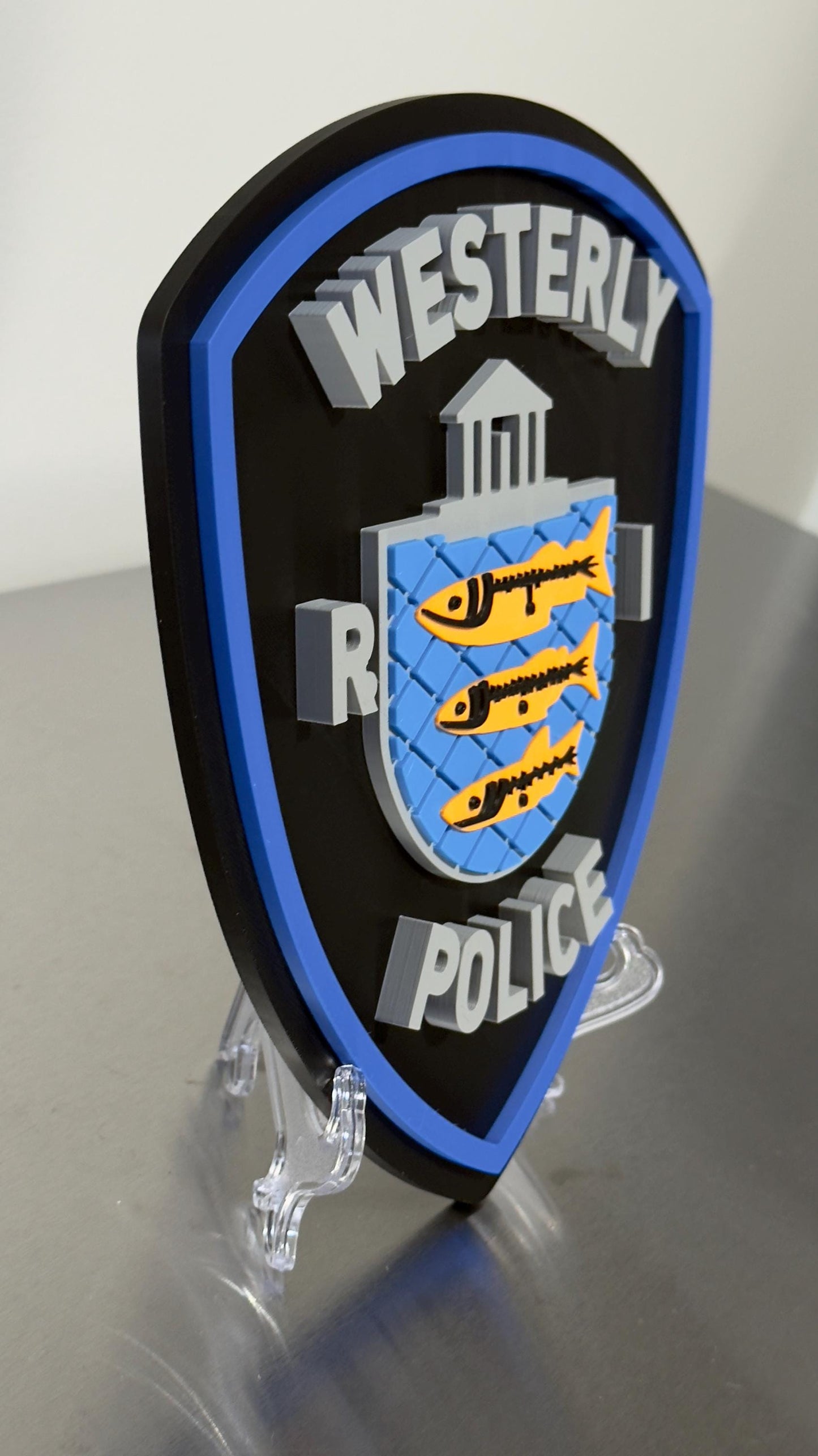 Westerly Rhode Island Police 3D Plaque: First Responder Wall Art