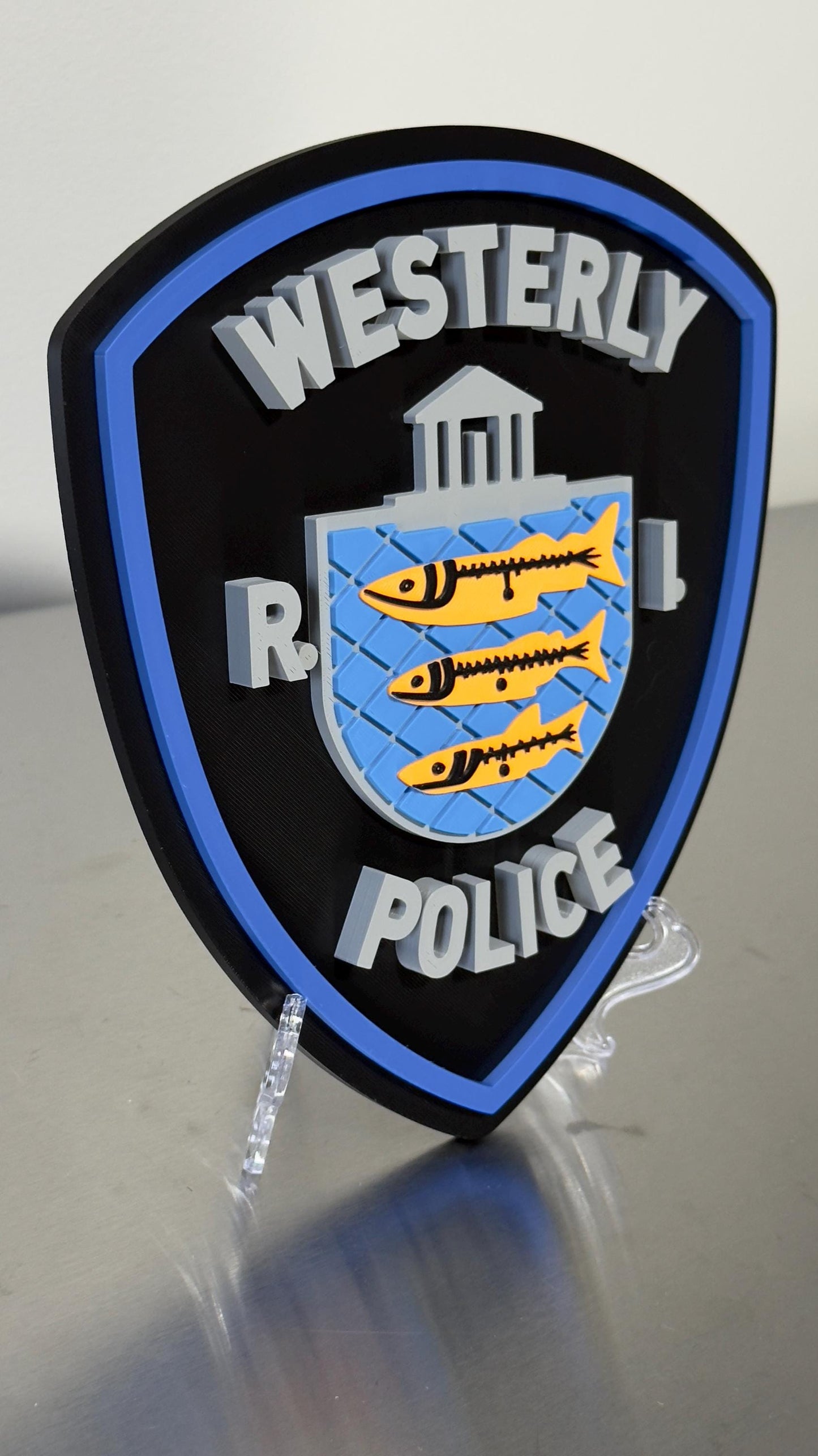 Westerly Rhode Island Police 3D Plaque: First Responder Wall Art