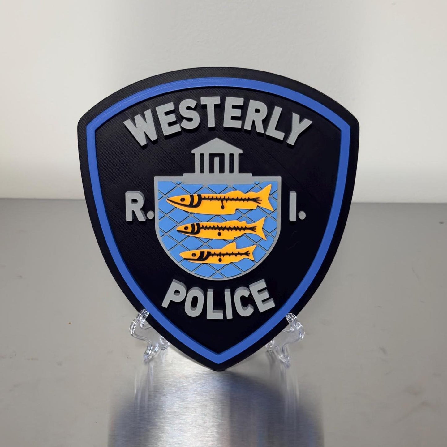 Westerly Rhode Island Police 3D Plaque: First Responder Wall Art