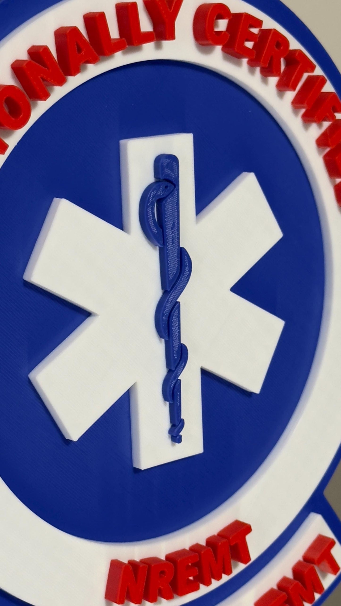 National Registry Advanced EMT 3D Embossed Display Plaque: First Responder Wall Art