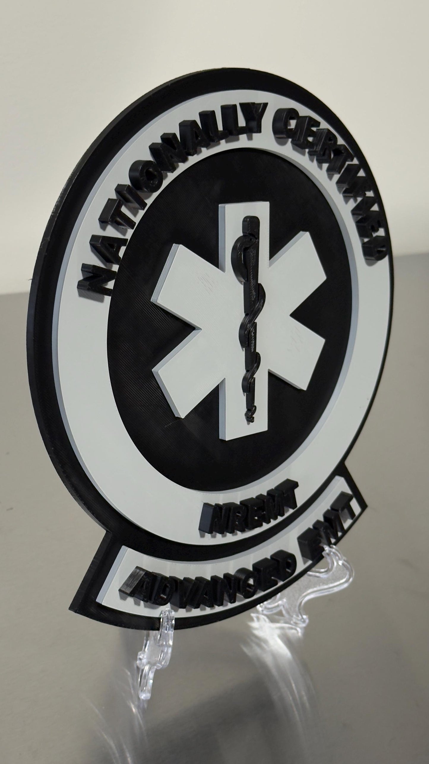 National Registry Advanced EMT 3D Embossed Display Plaque: First Responder Wall Art