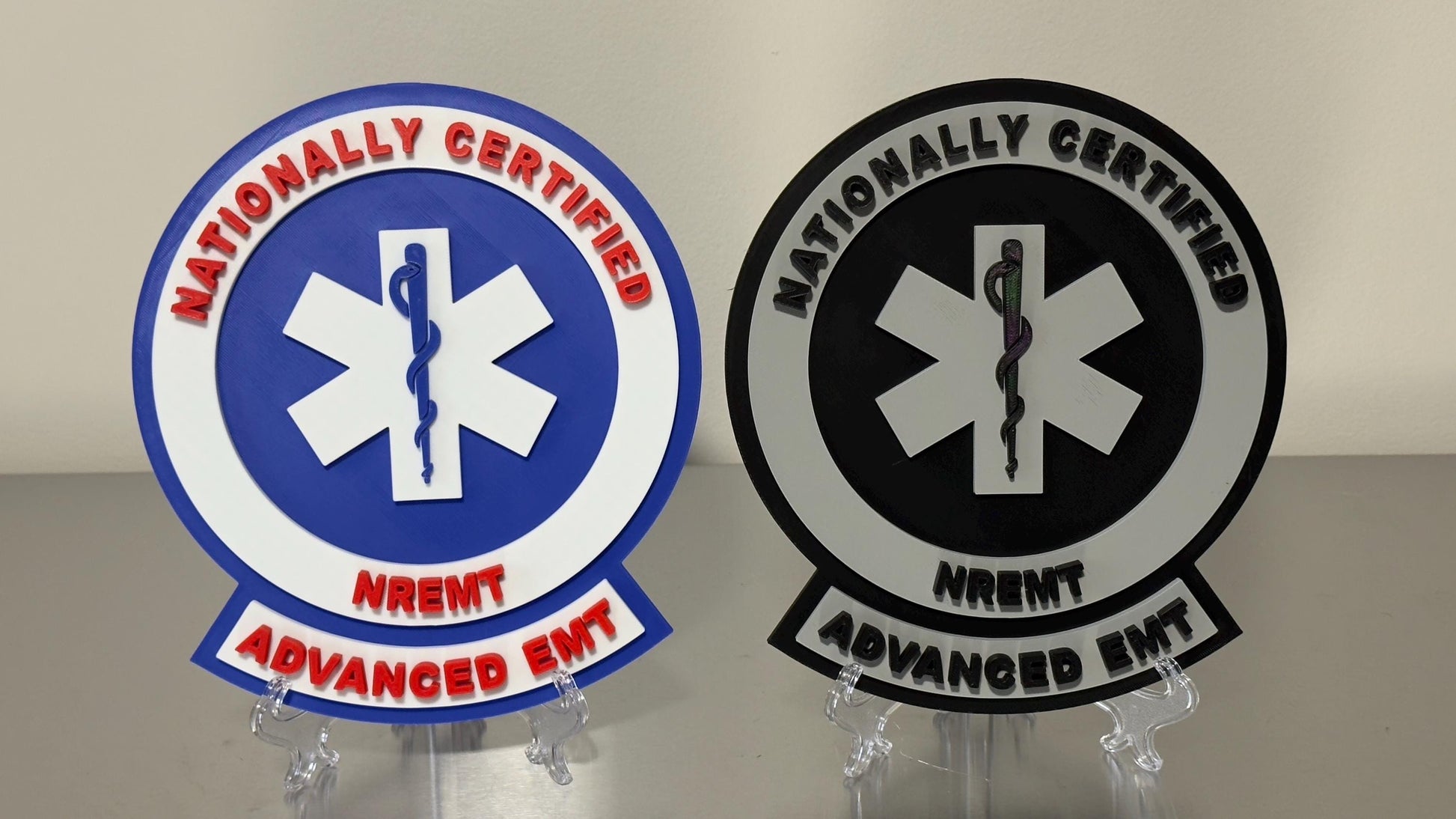National Registry Advanced EMT 3D Embossed Display Plaque: First Responder Wall Art