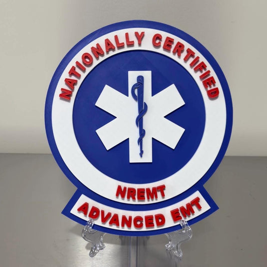 National Registry Advanced EMT 3D Embossed Display Plaque: First Responder Wall Art
